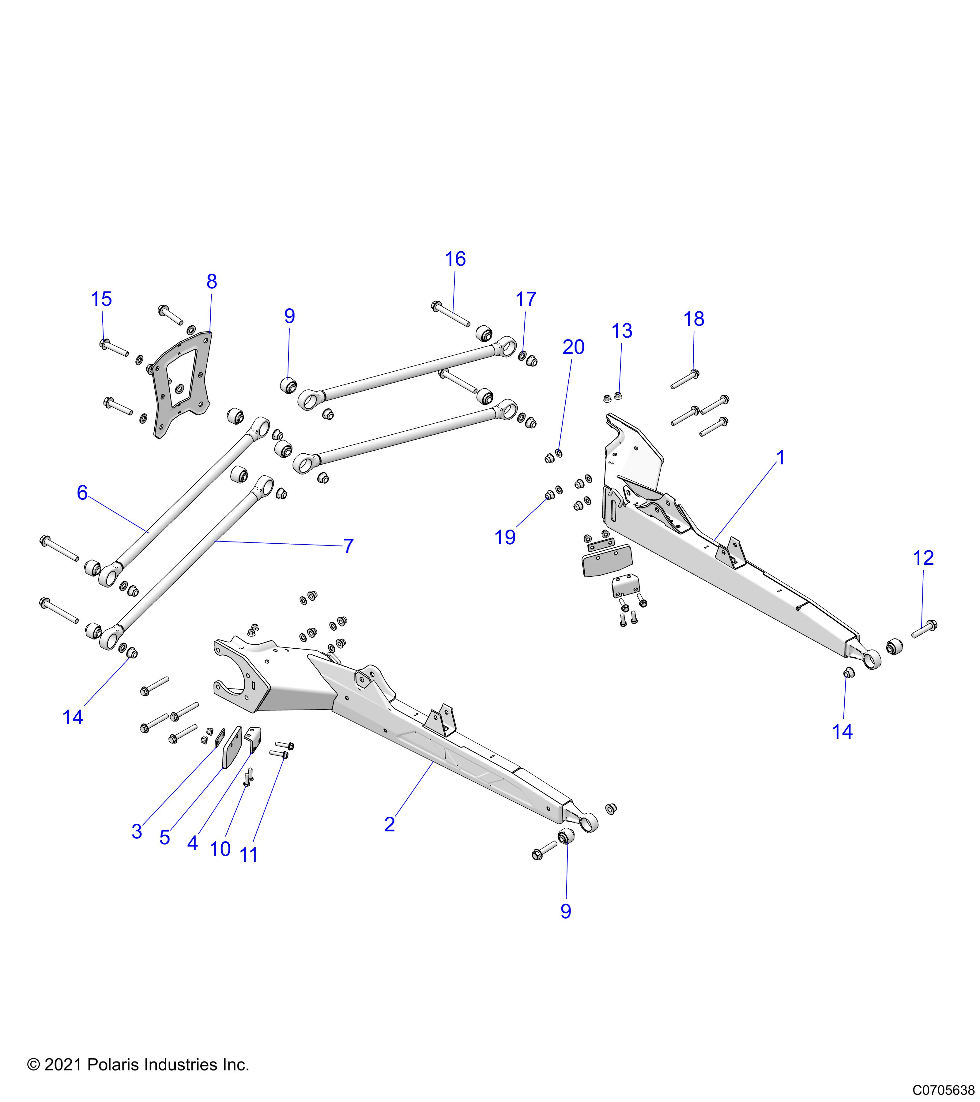 SUSPENSION, REAR CONTROL ARMS - Z22R4E92AD/AJ (C0705638)