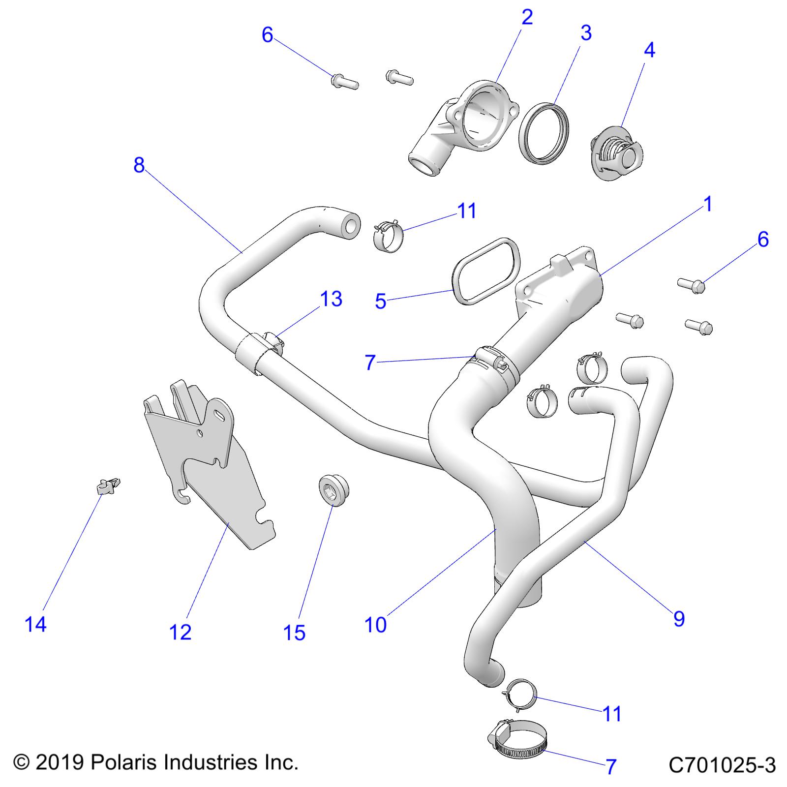 ENGINE, COOLING, THERMOSTAT and BYPASS - Z25A5E87A5 (C701025-3)