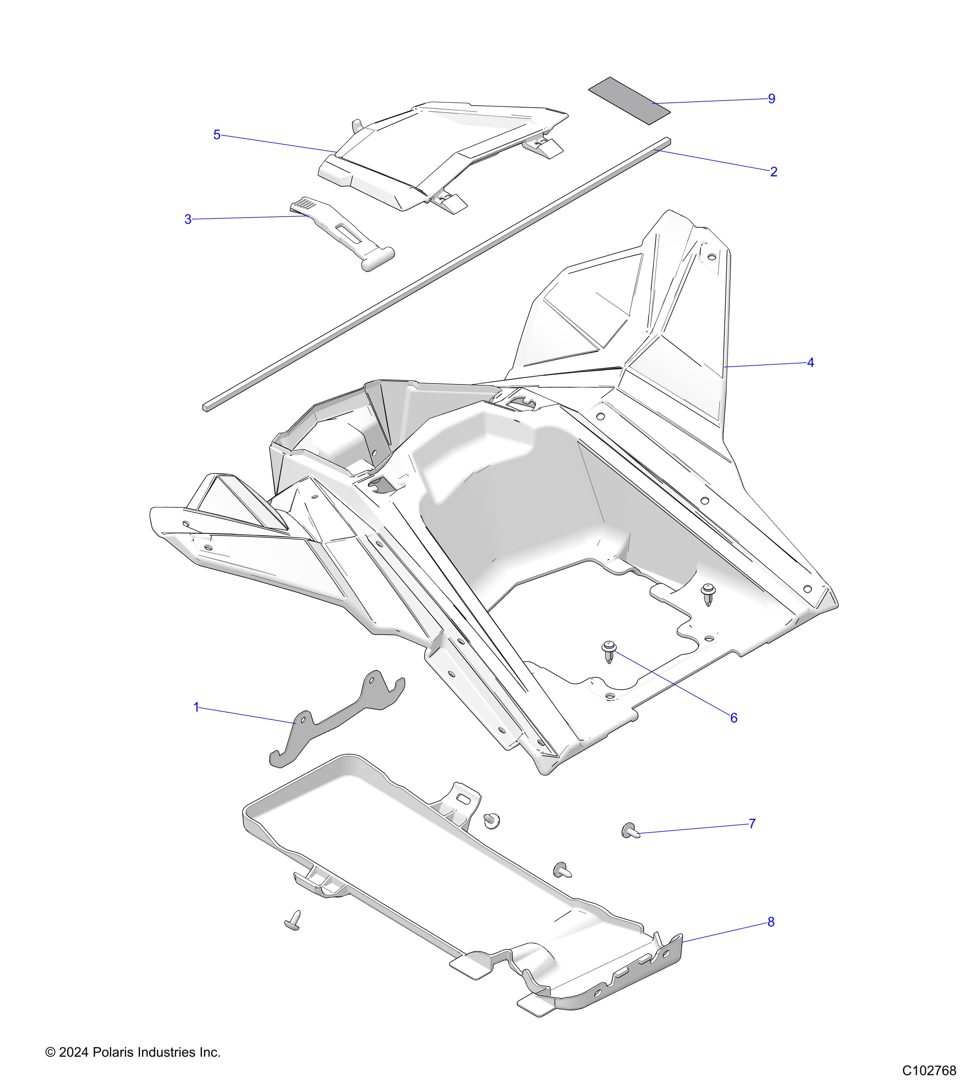 BODY, STORAGE, REAR - A25SGE95AT (C102768)