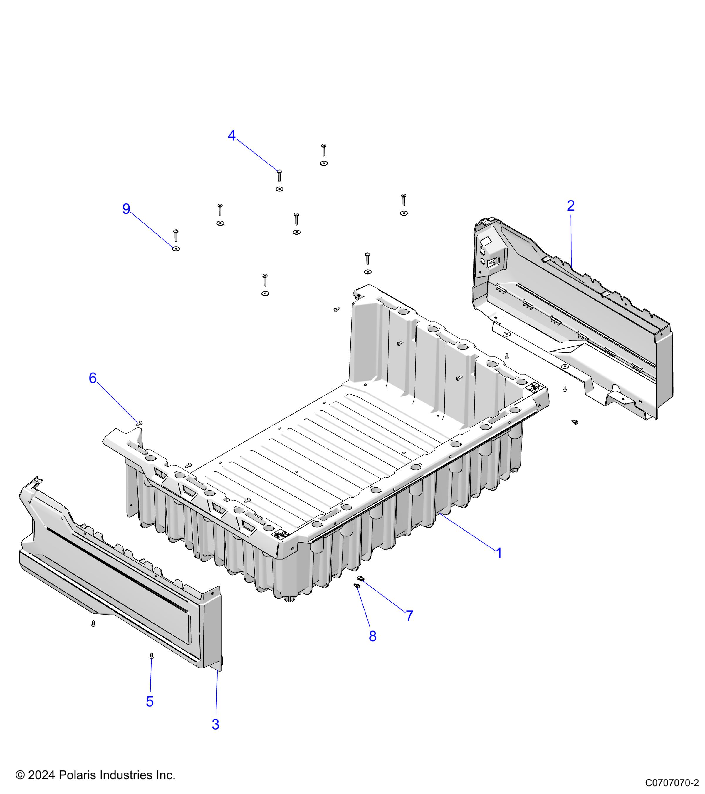 BODY, BOX ASM. - D25M2A57B4/G57B4/U57B4/W57B4 (C0707070-2)