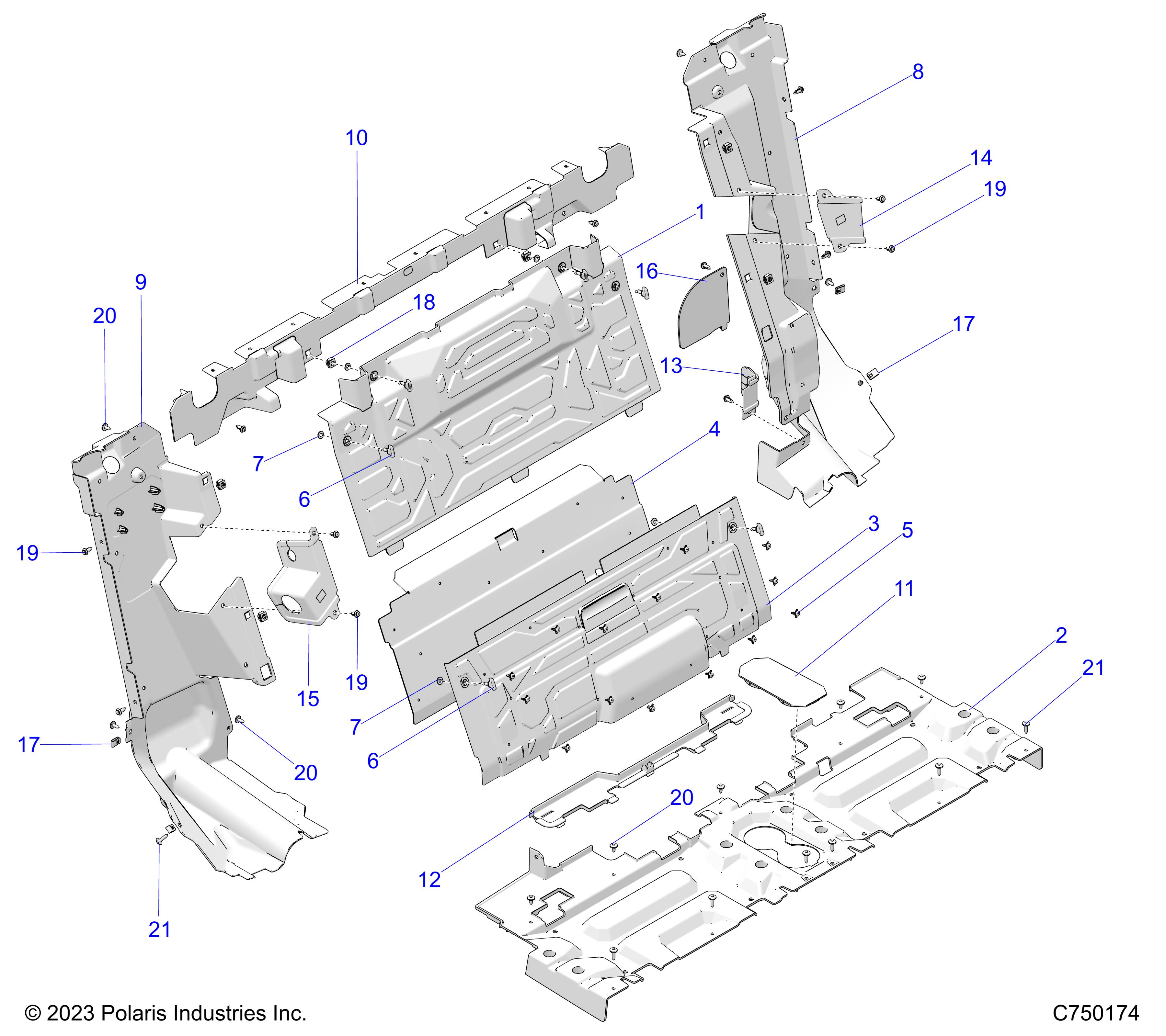 BODY, REAR CLOSEOFF - Z25R4P2KAE/BE (C750174)