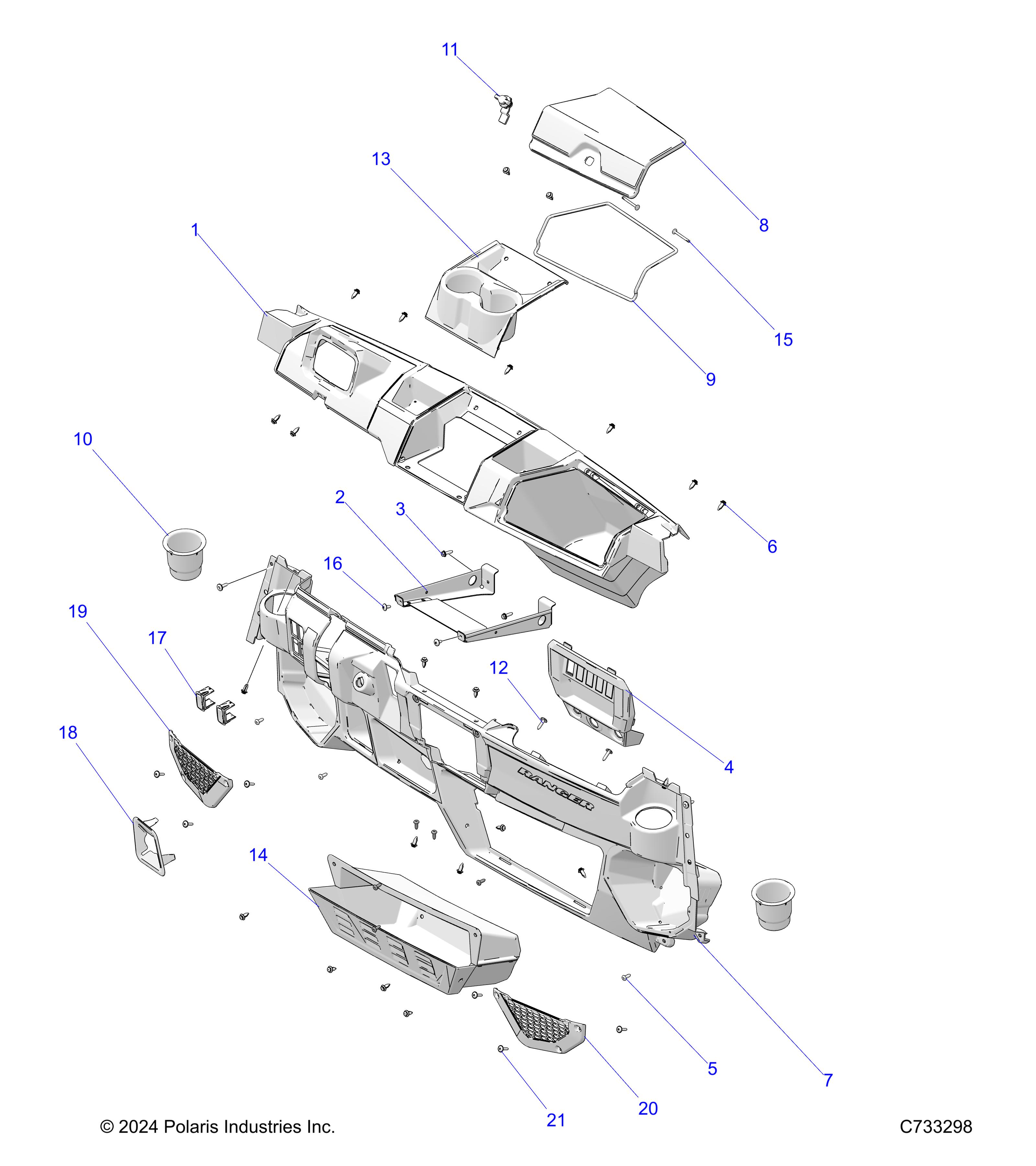 BODY, DASH - R25T6A99A1/B1 (C733298)