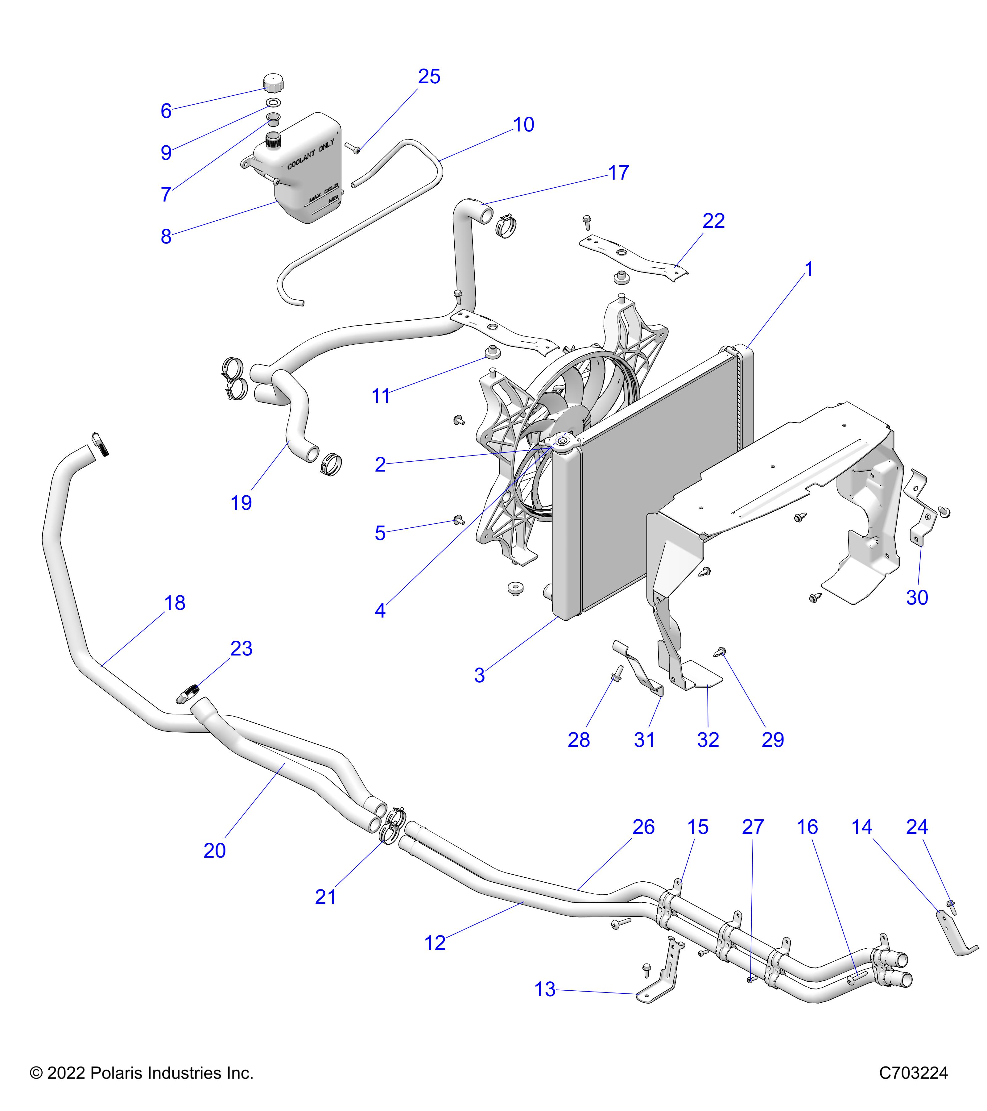 ENGINE, COOLING SYSTEM - Z23NAE99FR/SCR/FR (C703224)