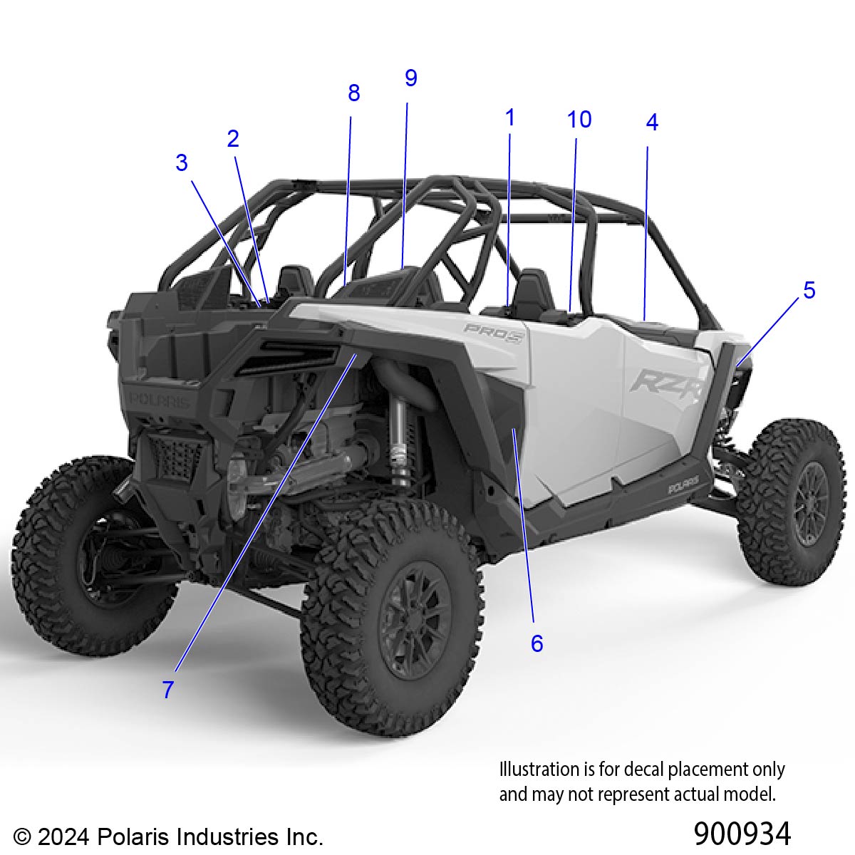 BODY, DECALS STANDARD - Z25RPE2KA4/B4 (900934)