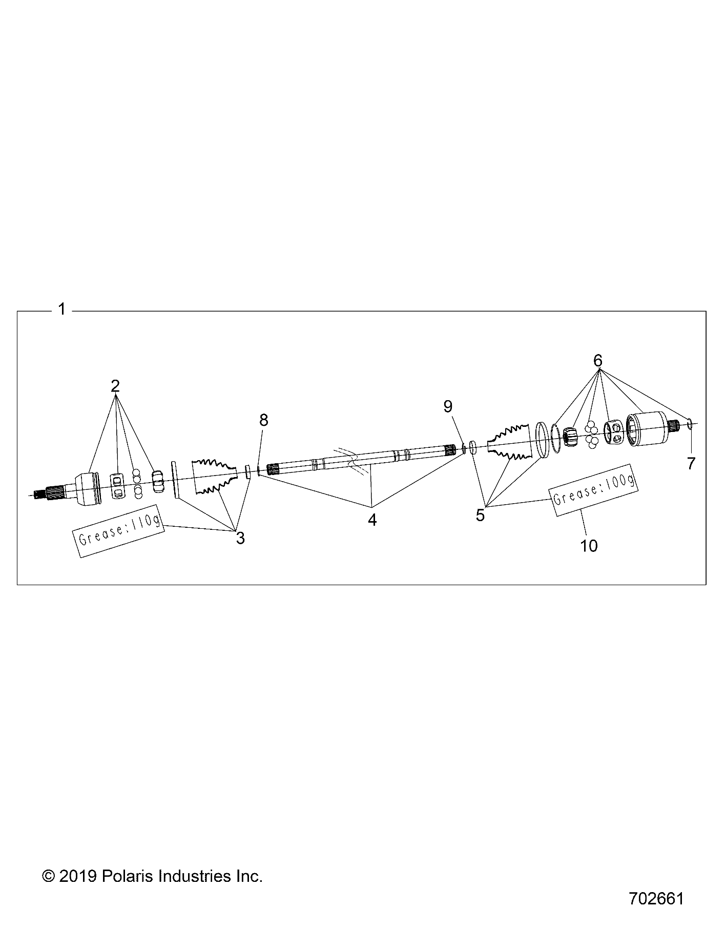 DRIVE TRAIN, DRIVE SHAFT, REAR - D25P4ED4D4 (702661)