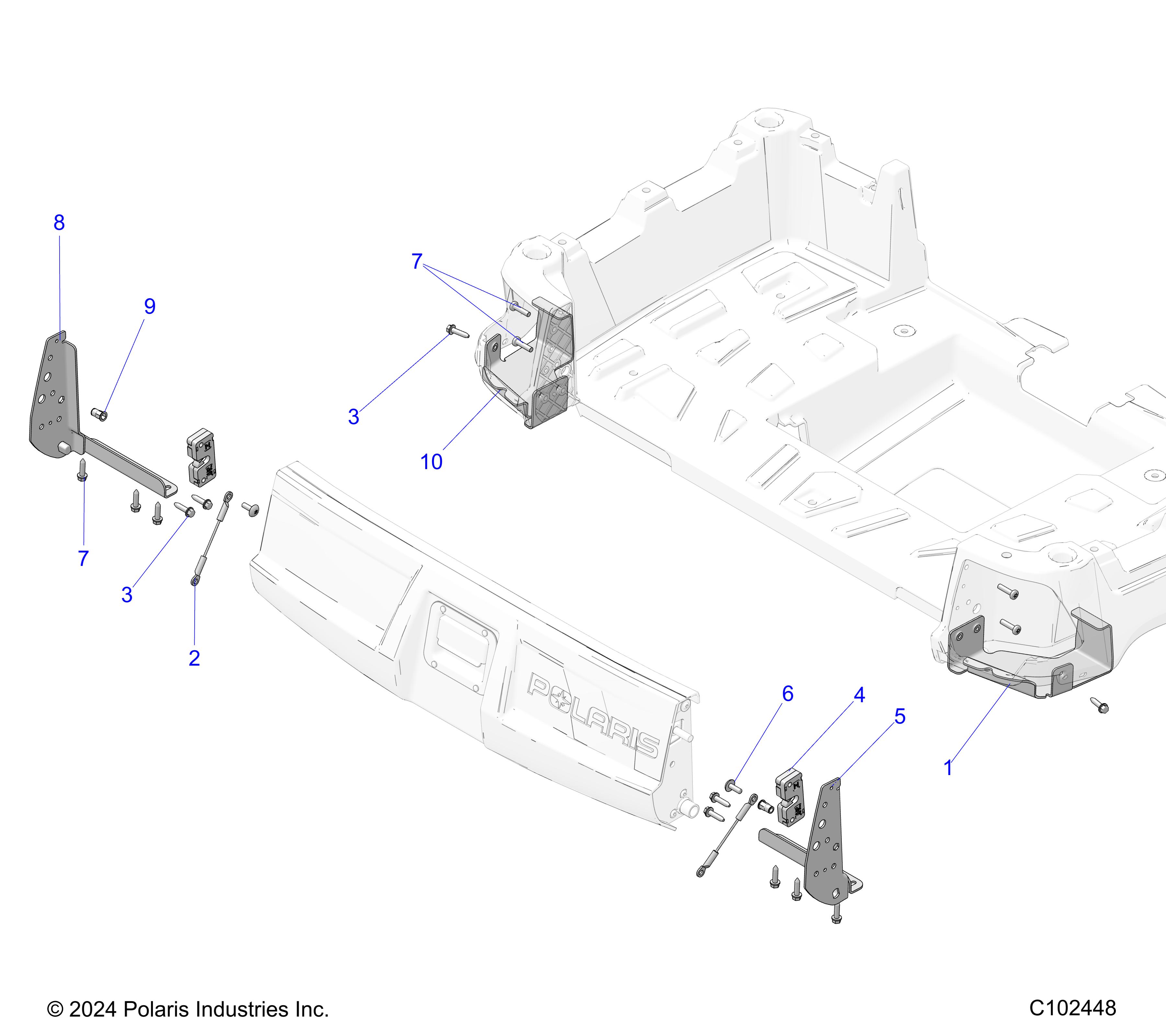 BODY, TAILGATE BRACKETS - A25SWE57F1/C1 (C102448)