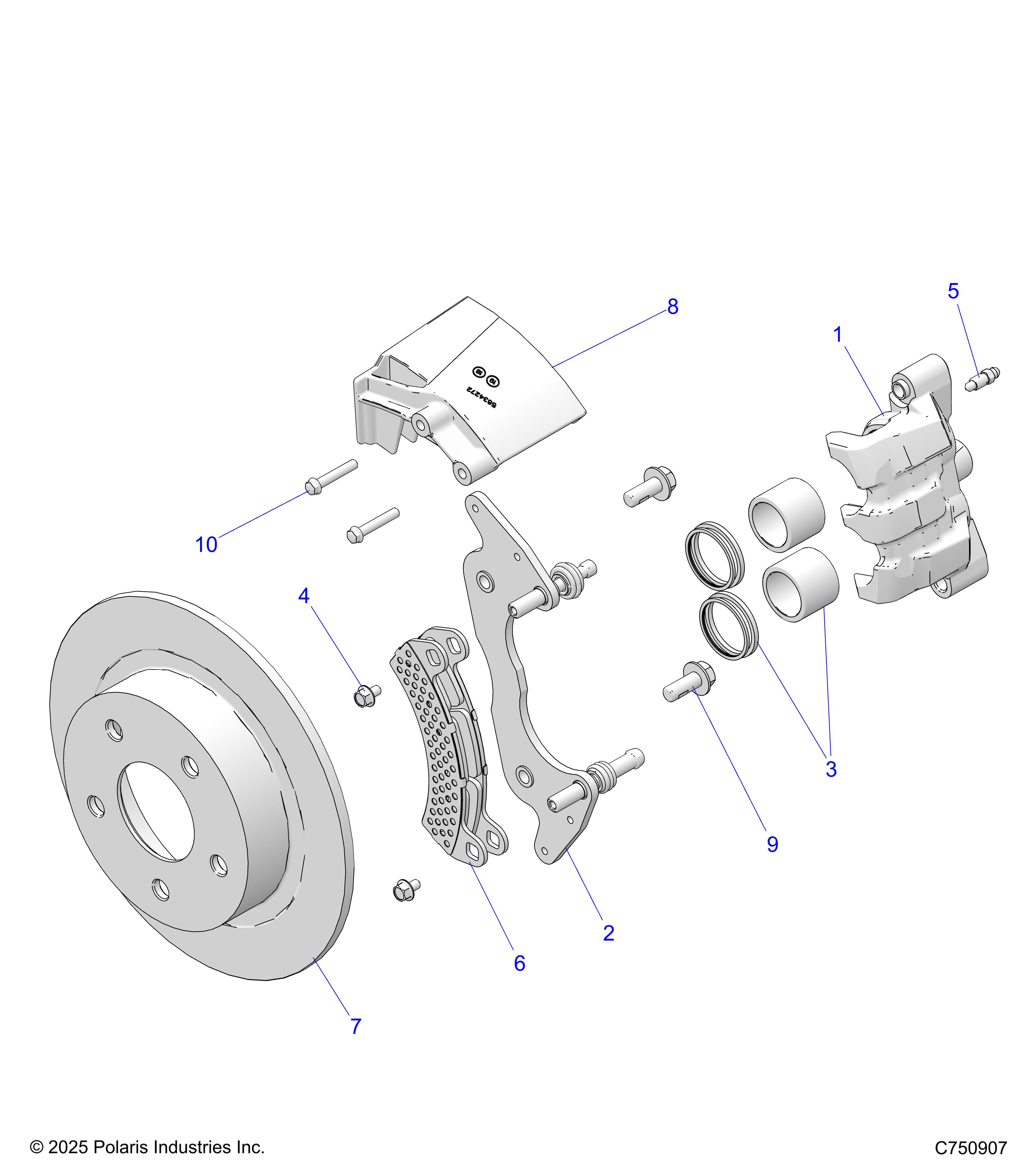 BRAKES, FRONT CALIPER - Z26NEX99A4/B4/A6/B6 (C750907)