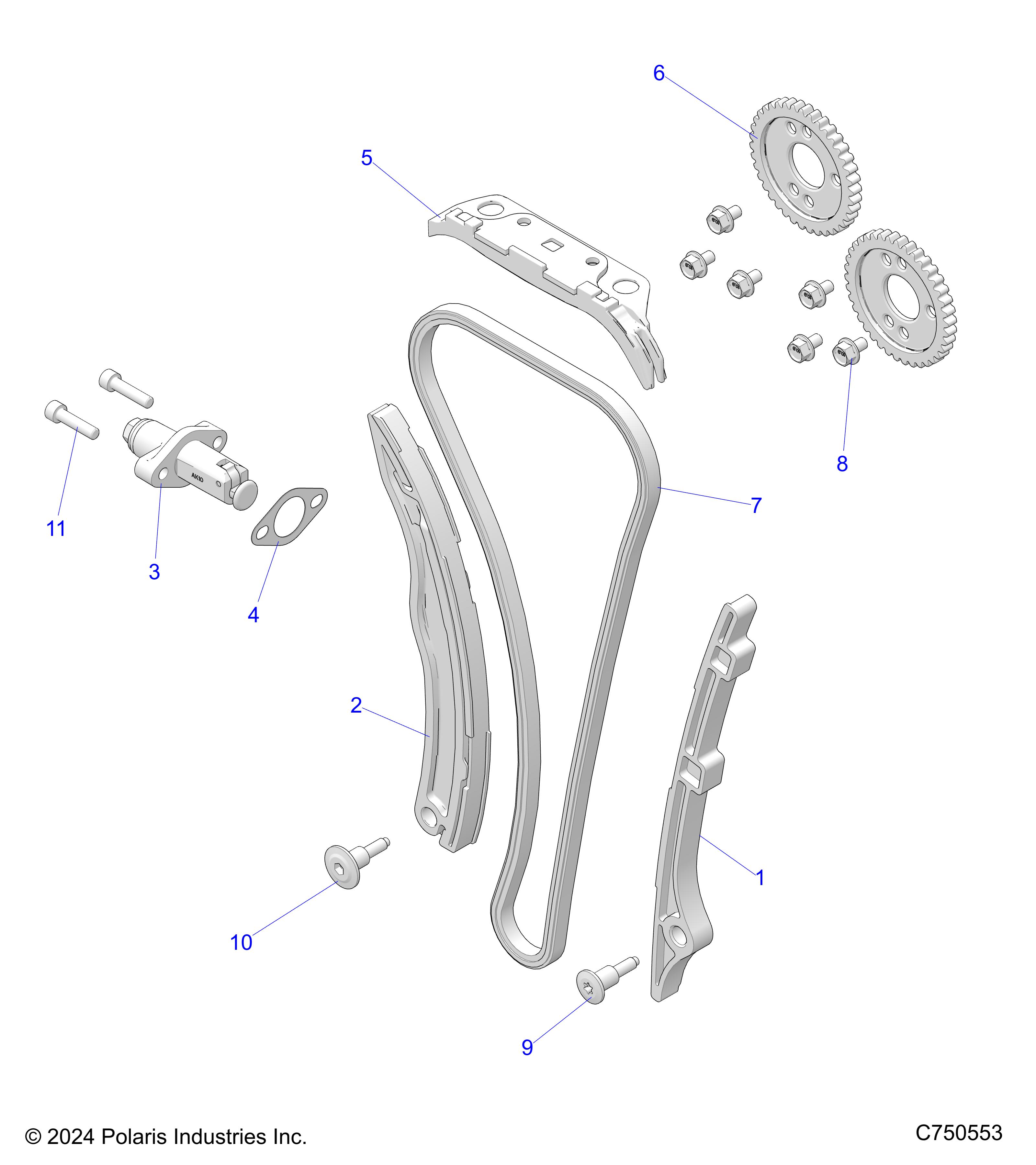 ENGINE, CAM CHAIN AND TENSIONER - Z25NMB99A4/B4 (C750553)