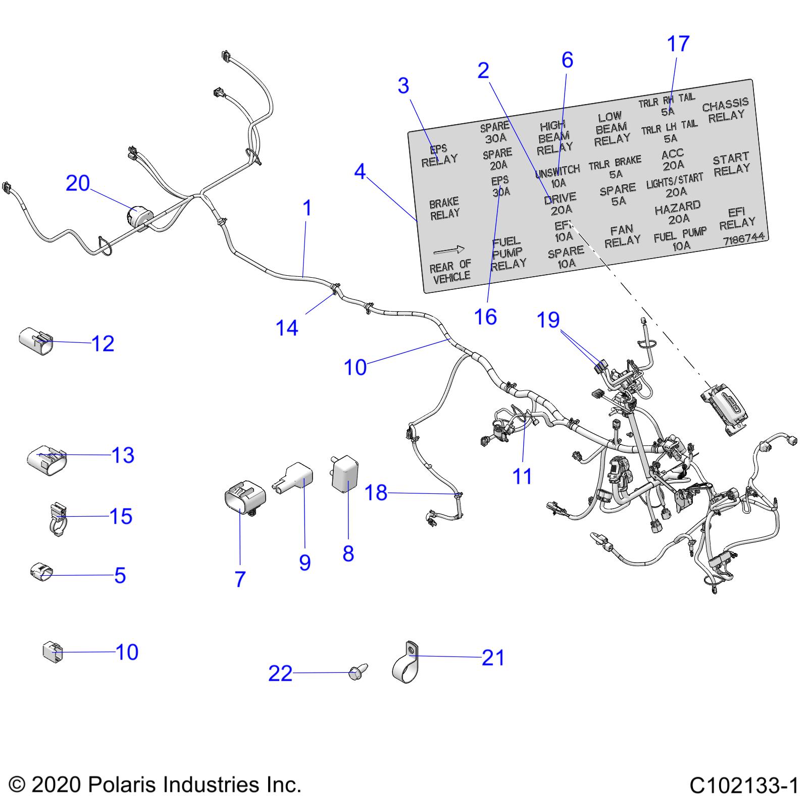 ELECTRICAL, HARNESS - A22S6E57F1/FL (C102133-1)