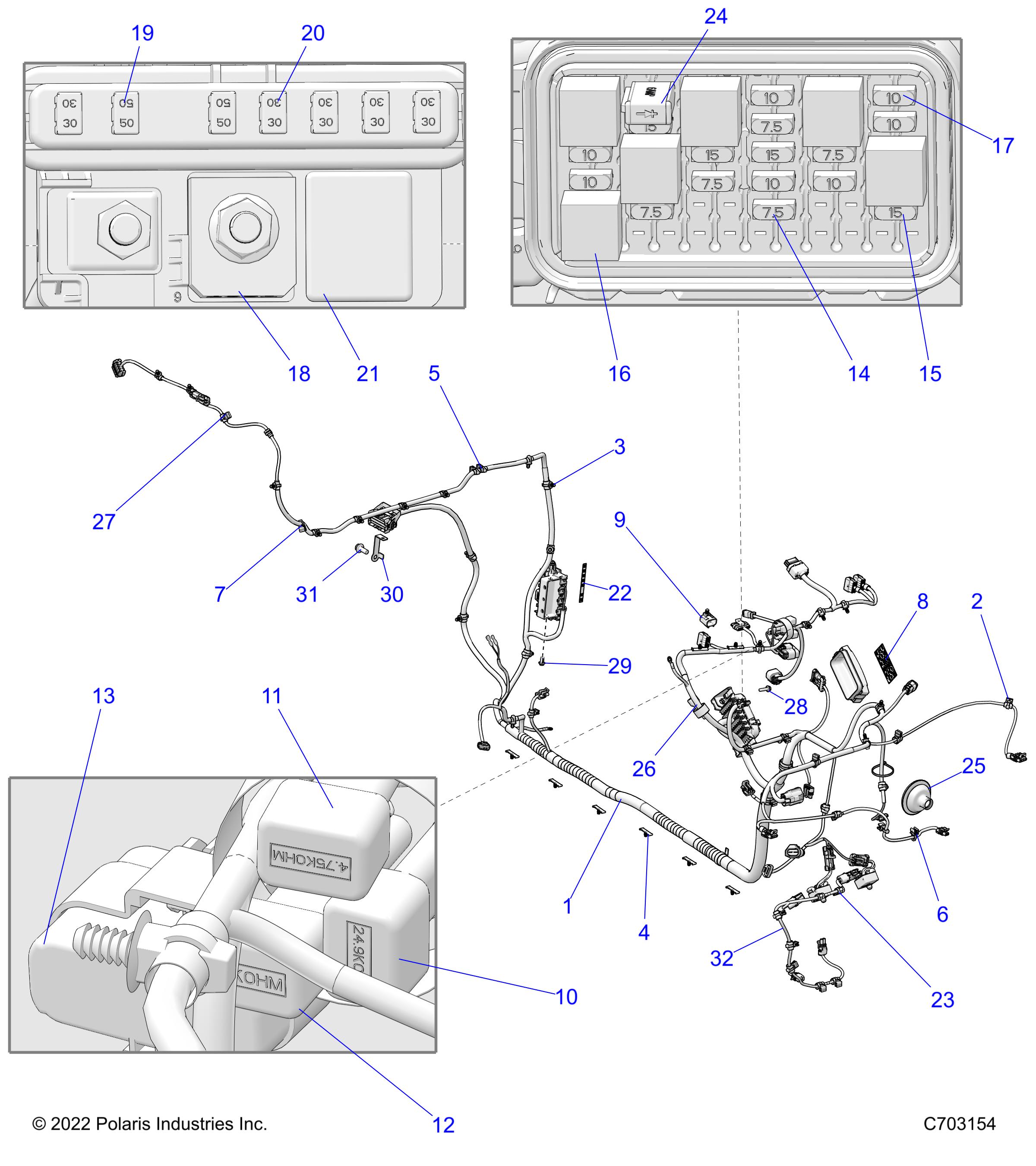 ELECTRICAL, WIRE HARNESS, CHASSIS - Z23RGK2KAJ/BJ (C0704548-8)