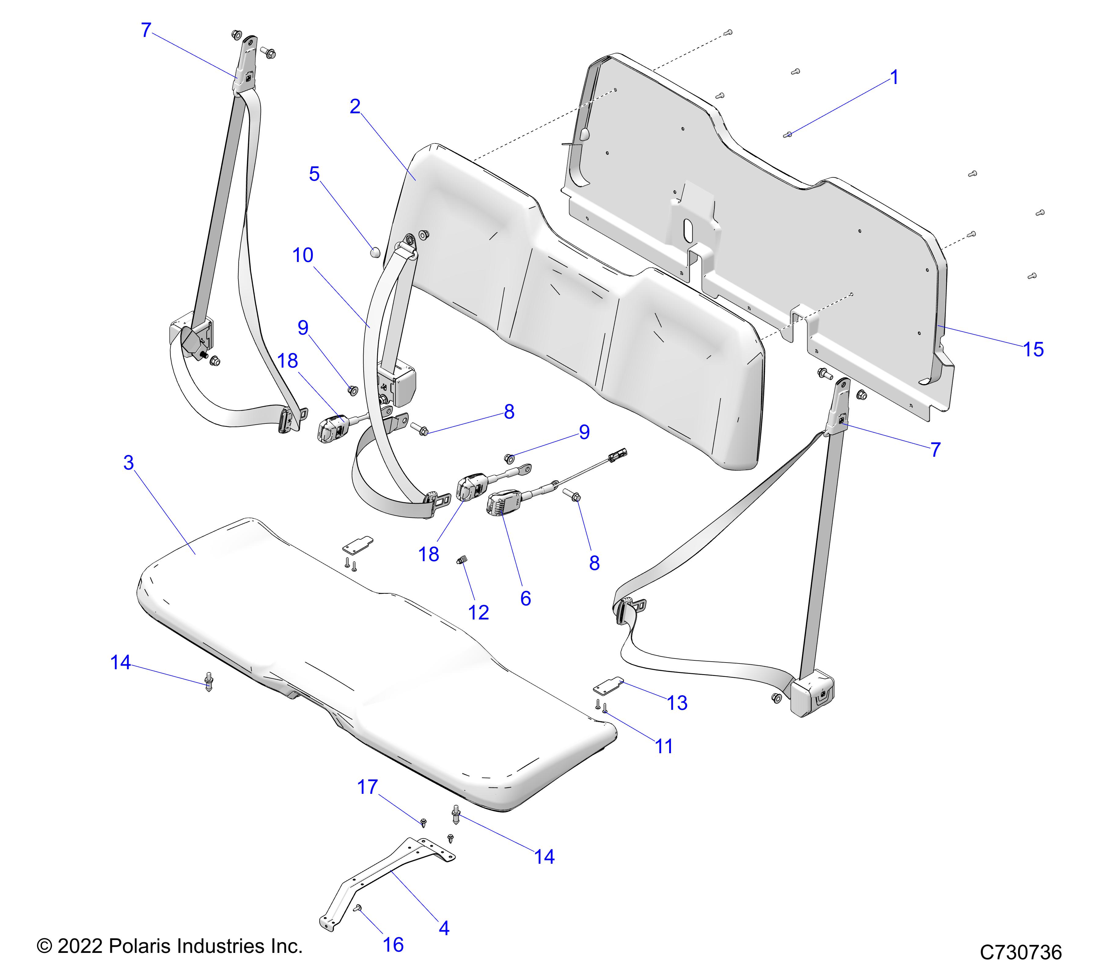 BODY, SEAT - R23CCA57A1/A7 (C730736)