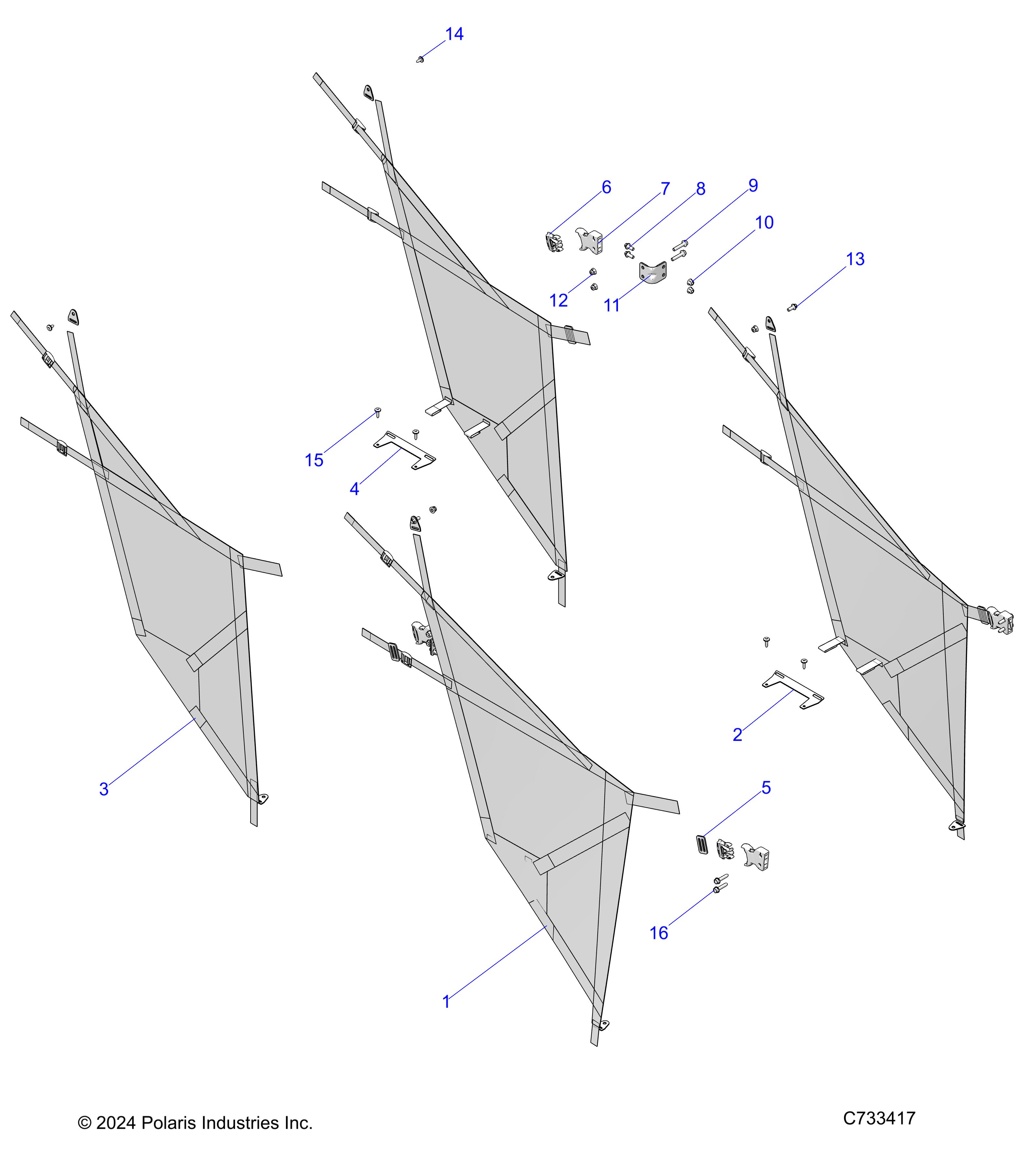 BODY, SIDE NETS - R25M4E57L5 (C733417)