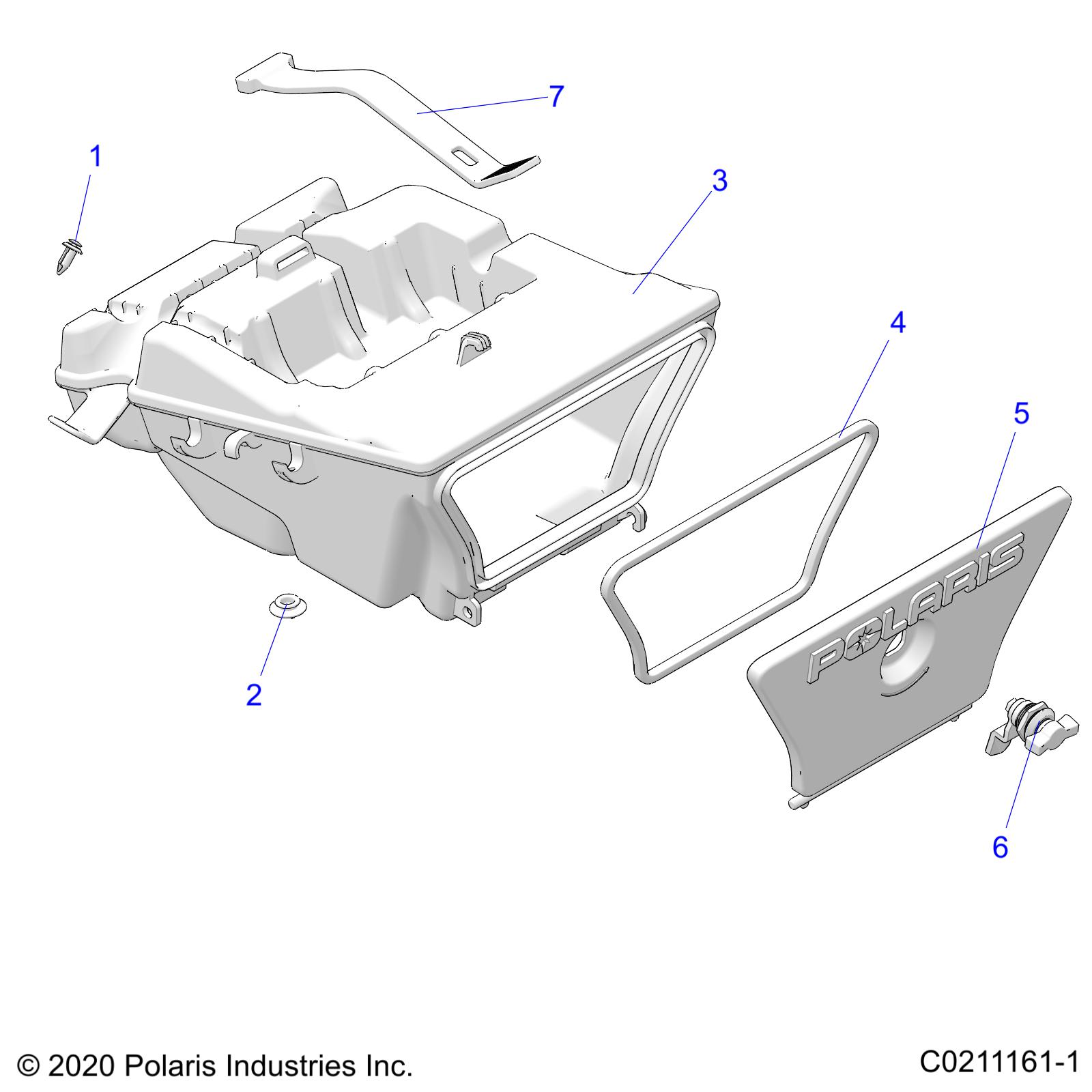 BODY, STORAGE BOX, REAR - A22SJE57AX/BX (C0211161-1)