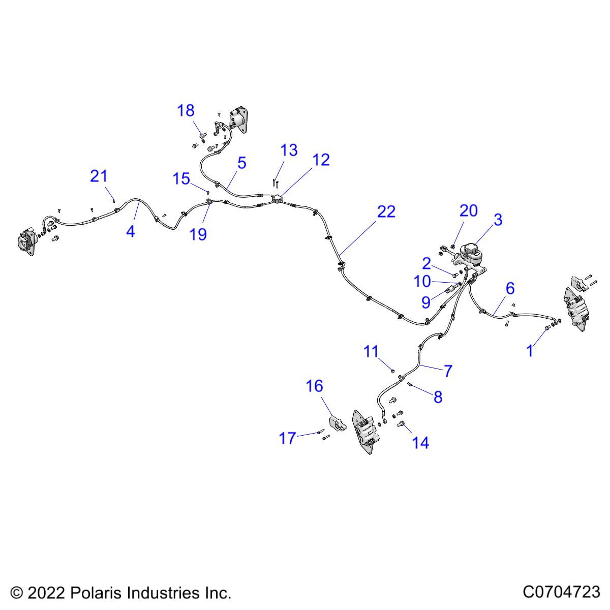 BRAKES, BRAKE LINES AND MASTER CYLINDER - R22RRJ99A9/B9 (C0704723)