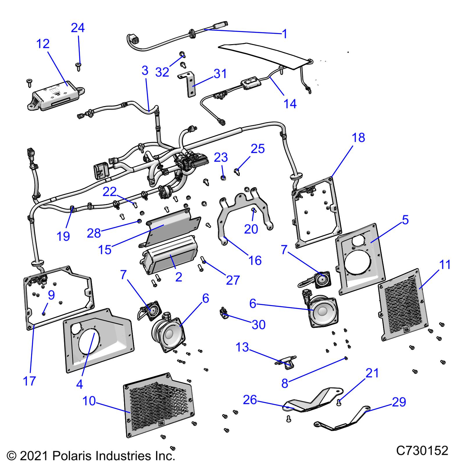 ELECTRICAL, RIDE COMMAND, AND AUDIO - R22M4K57B4/B2 (C730152)