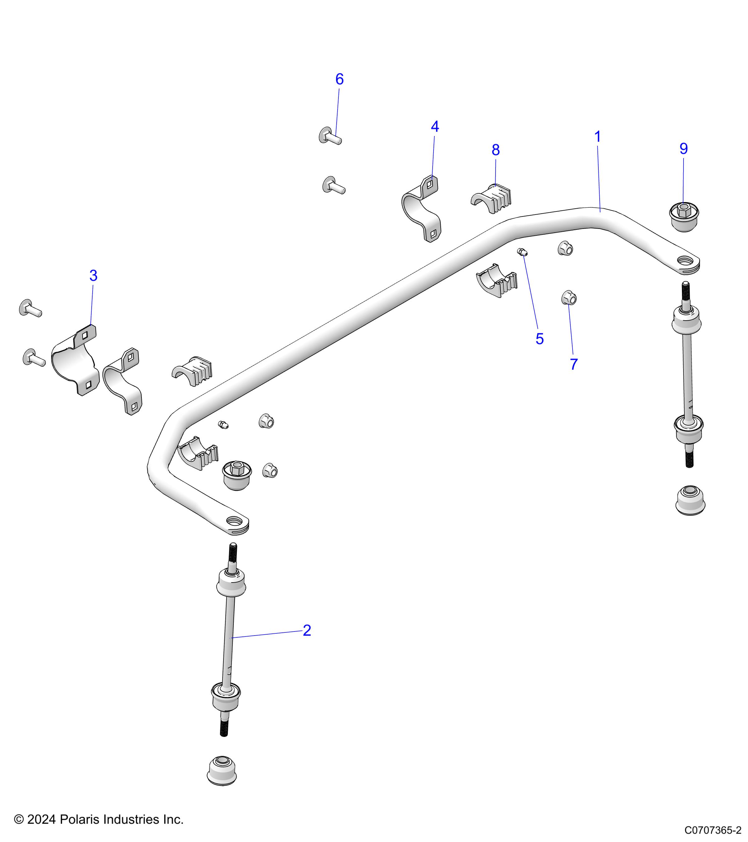 SUSPENSION, STABILIZER BAR - D25M2A57B4/G57B4/U57B4/W57B4 (C0707365-2)