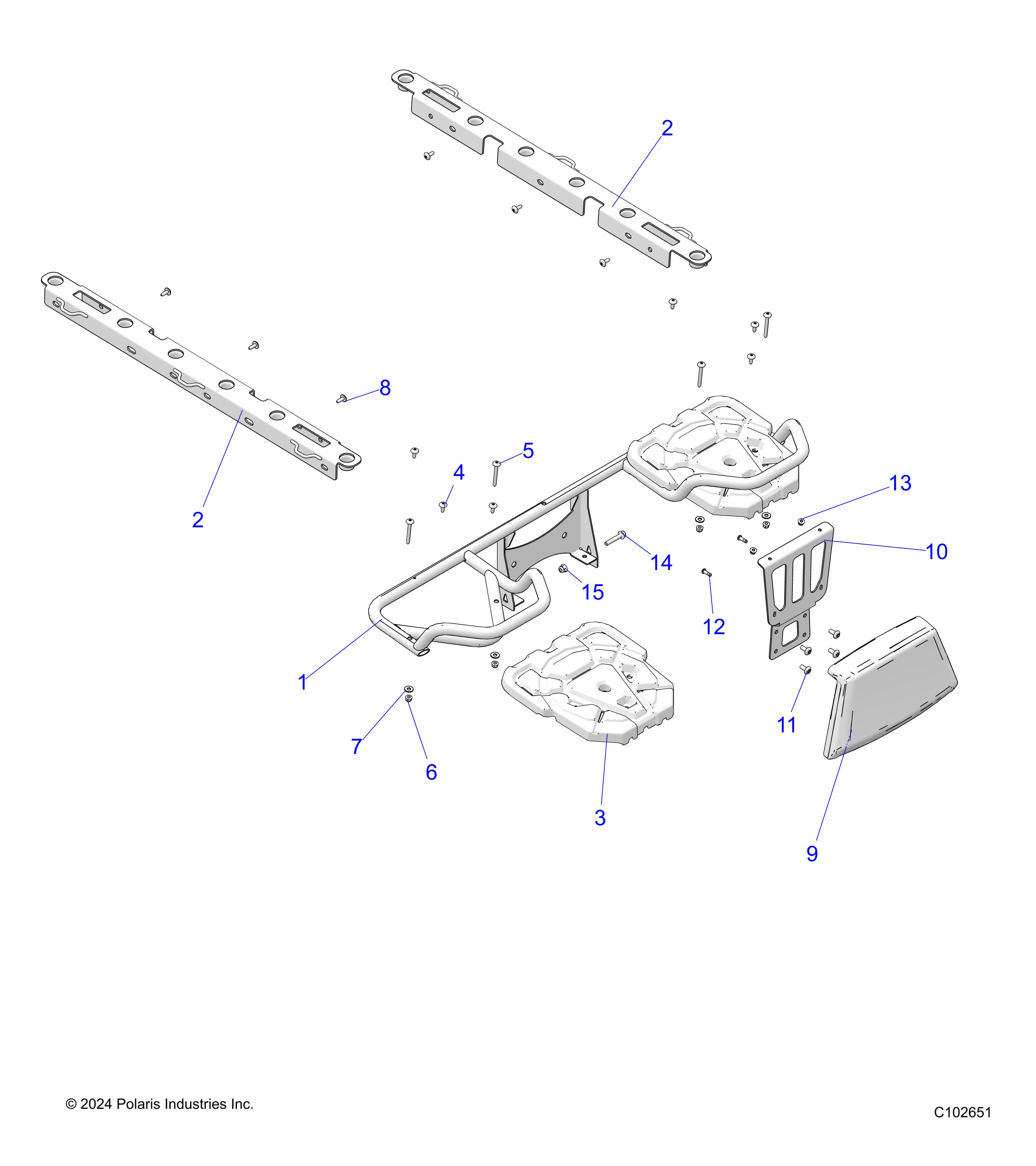 BODY, REAR RACK and BOX SIDE RAILS - A25SKE57C1/CK (C102651)