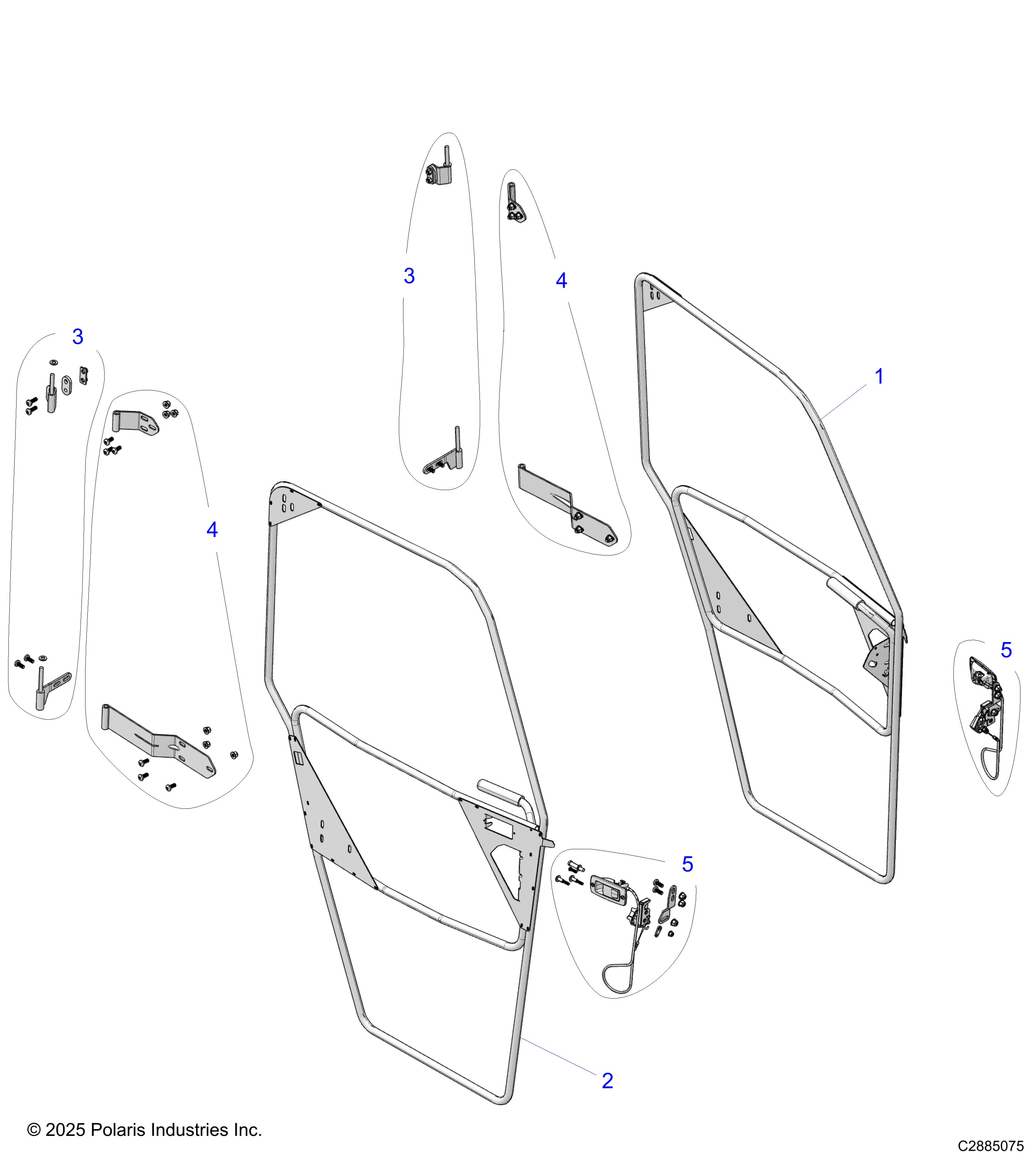 BODY, DOOR, CANVAS - (C2885075)