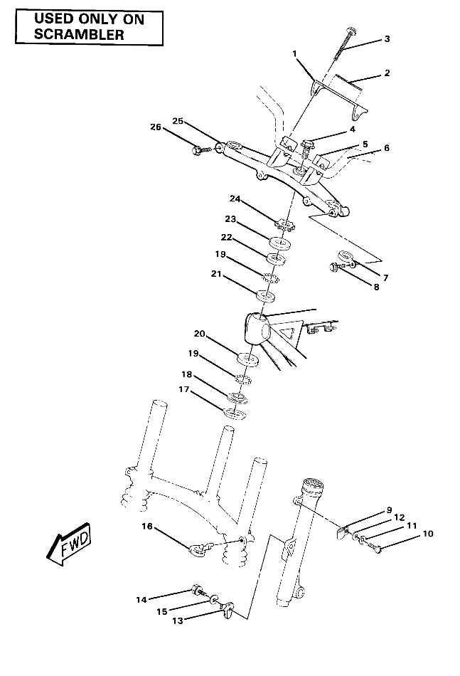 Steering Assembly-Scrambler (4910981098022A)