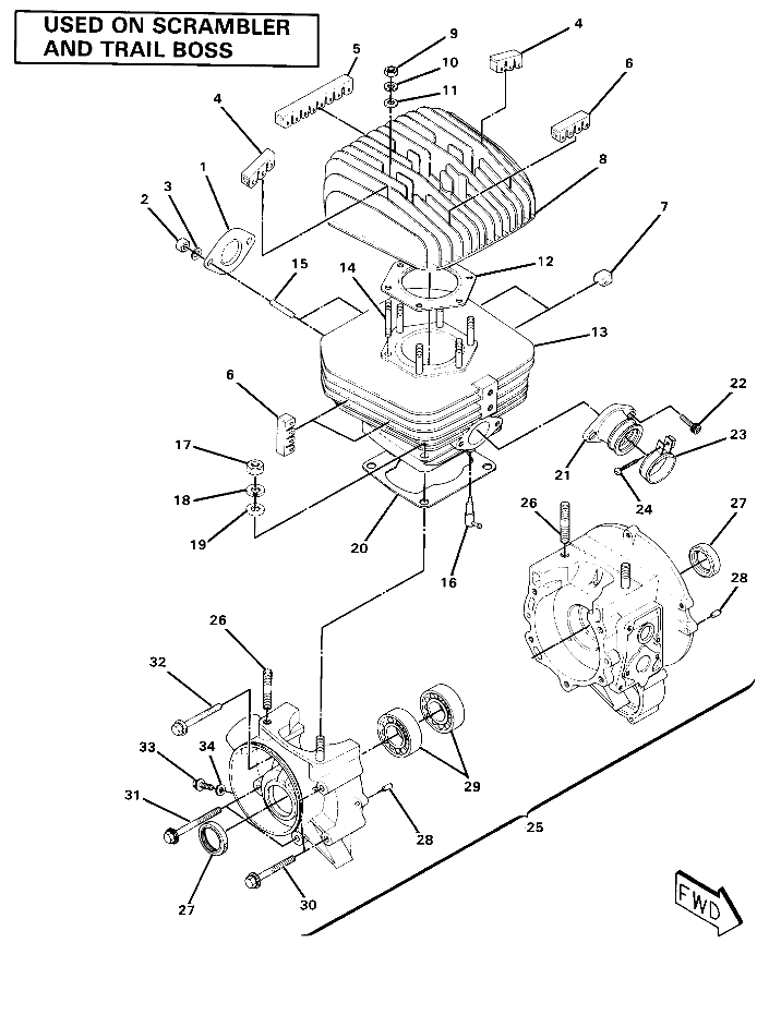 Crankcase and Cylinder Assembly (4910981098042A)