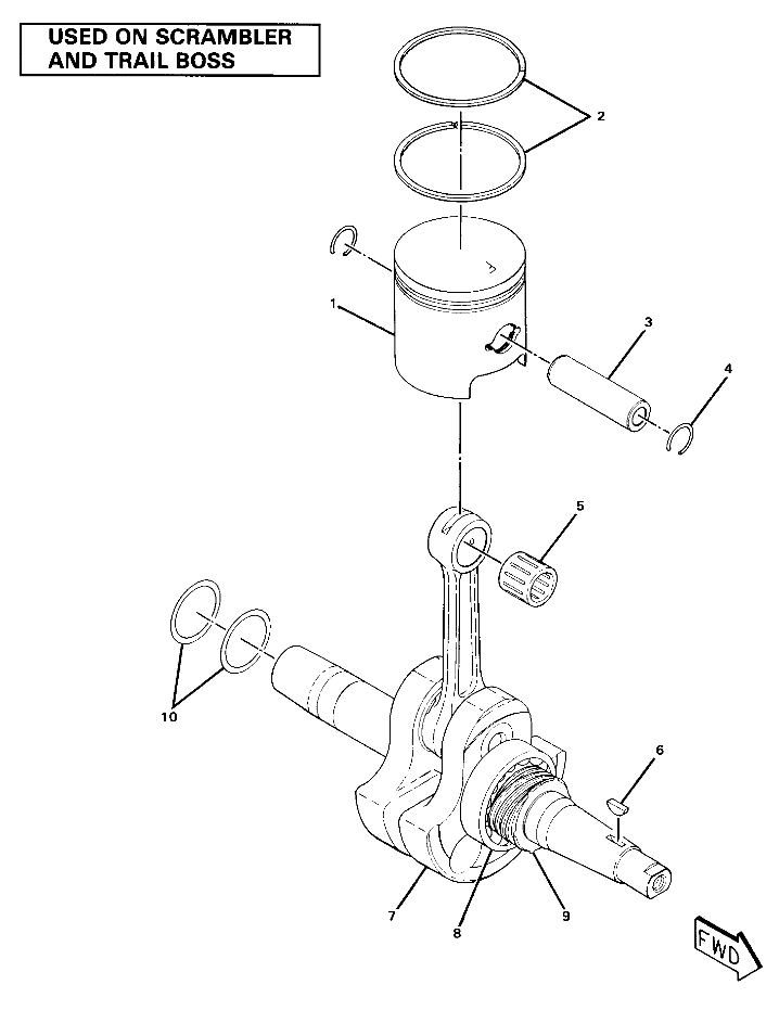 Crankshaft and Piston Assembly (4910981098044A)