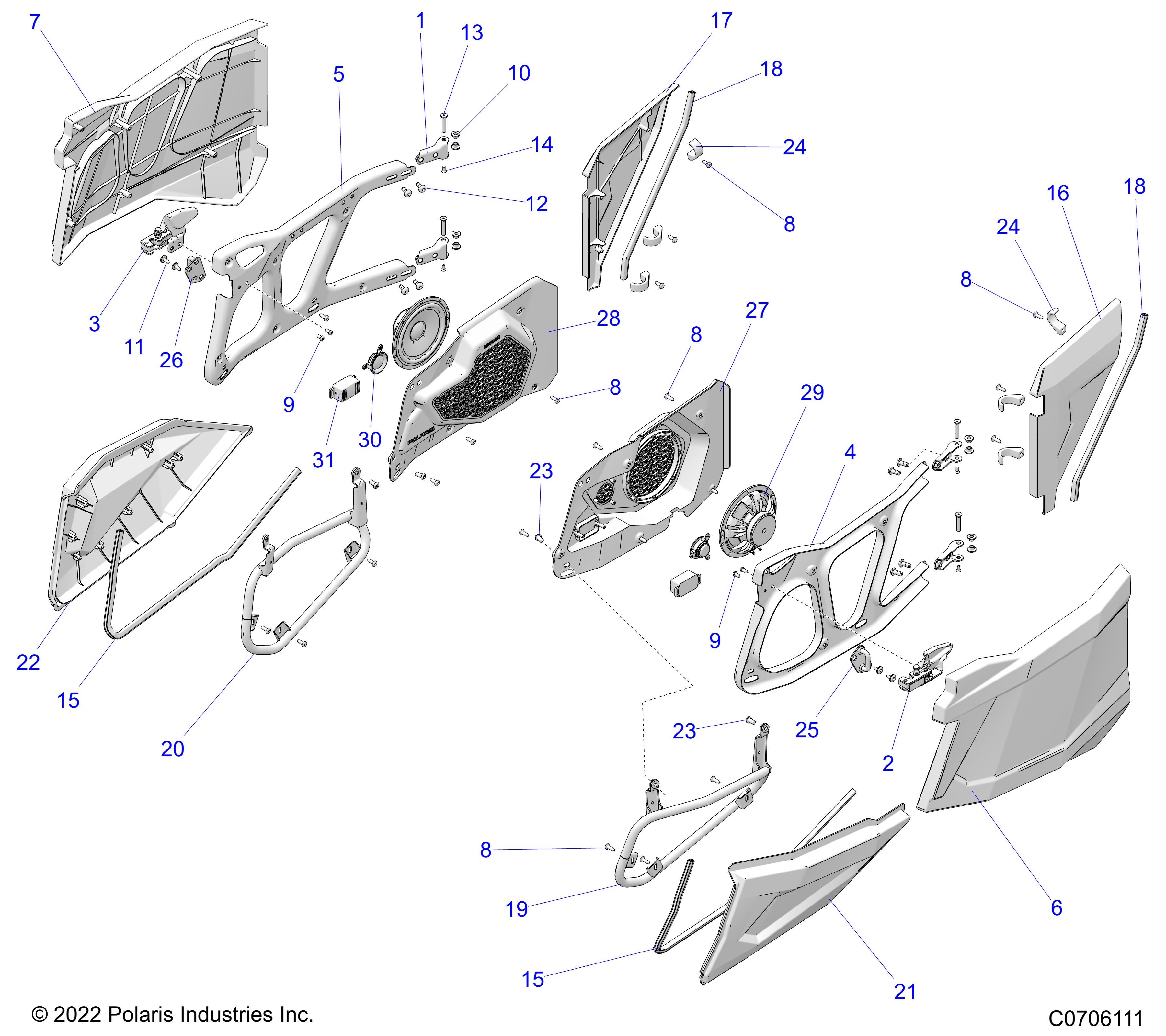 BODY, DOORS, REAR - Z23N4K99A/99B (C0706111)