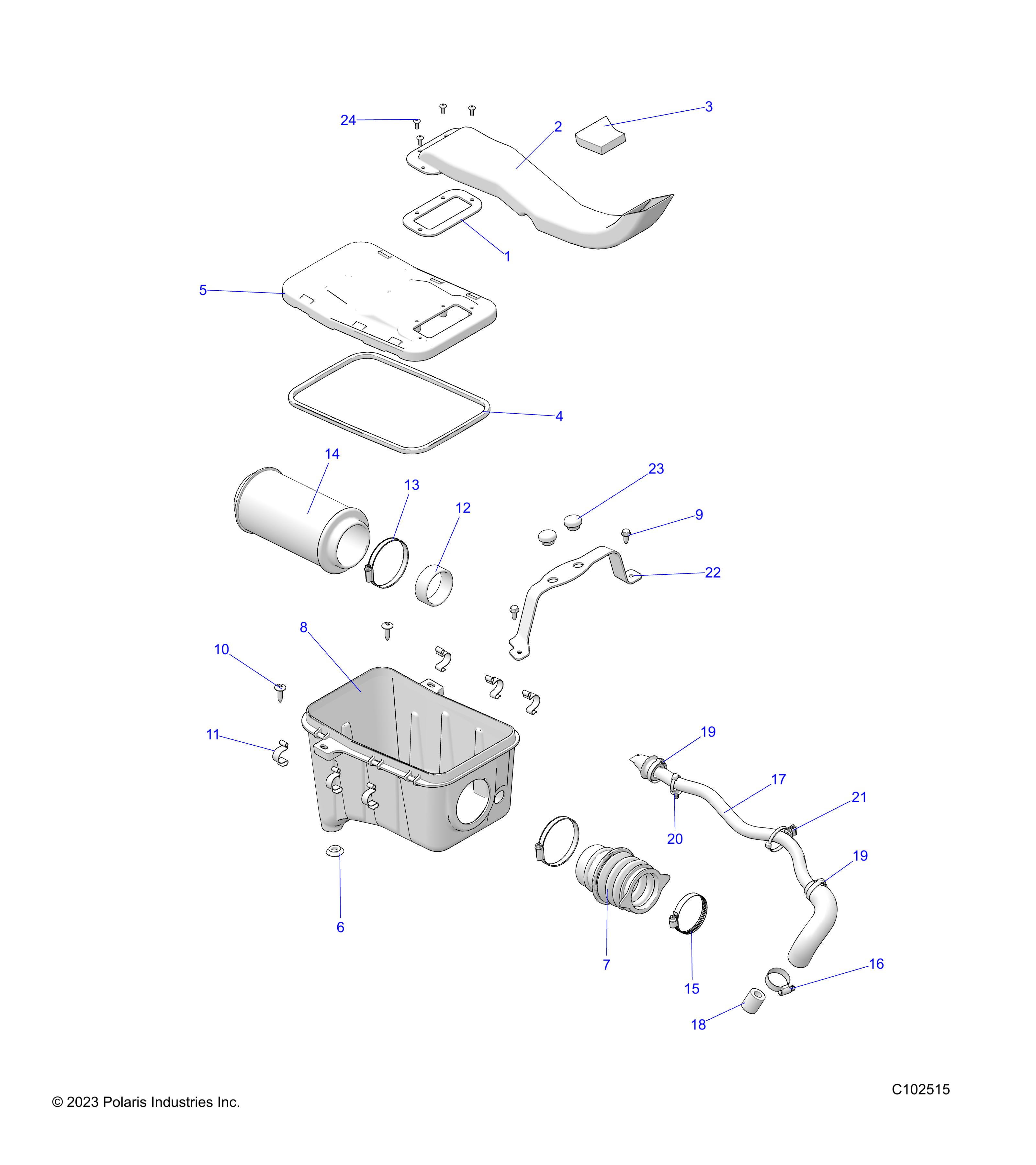 ENGINE, AIR INTAKE SYSTEM - A25SDE57C2/G2 (C102515)