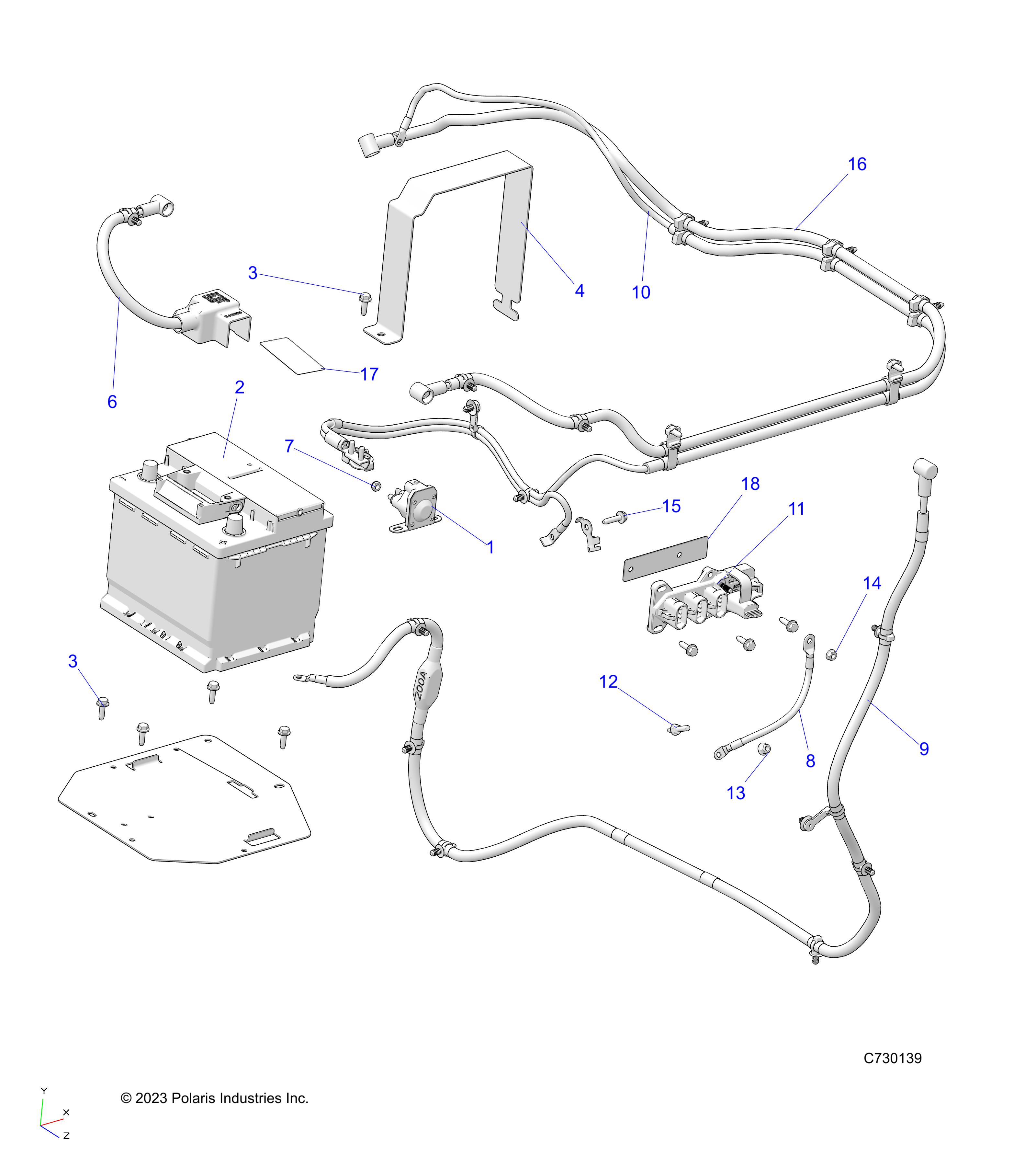 ELECTRICAL, BATTERY - R23MAU57B4/B9 (C730139)