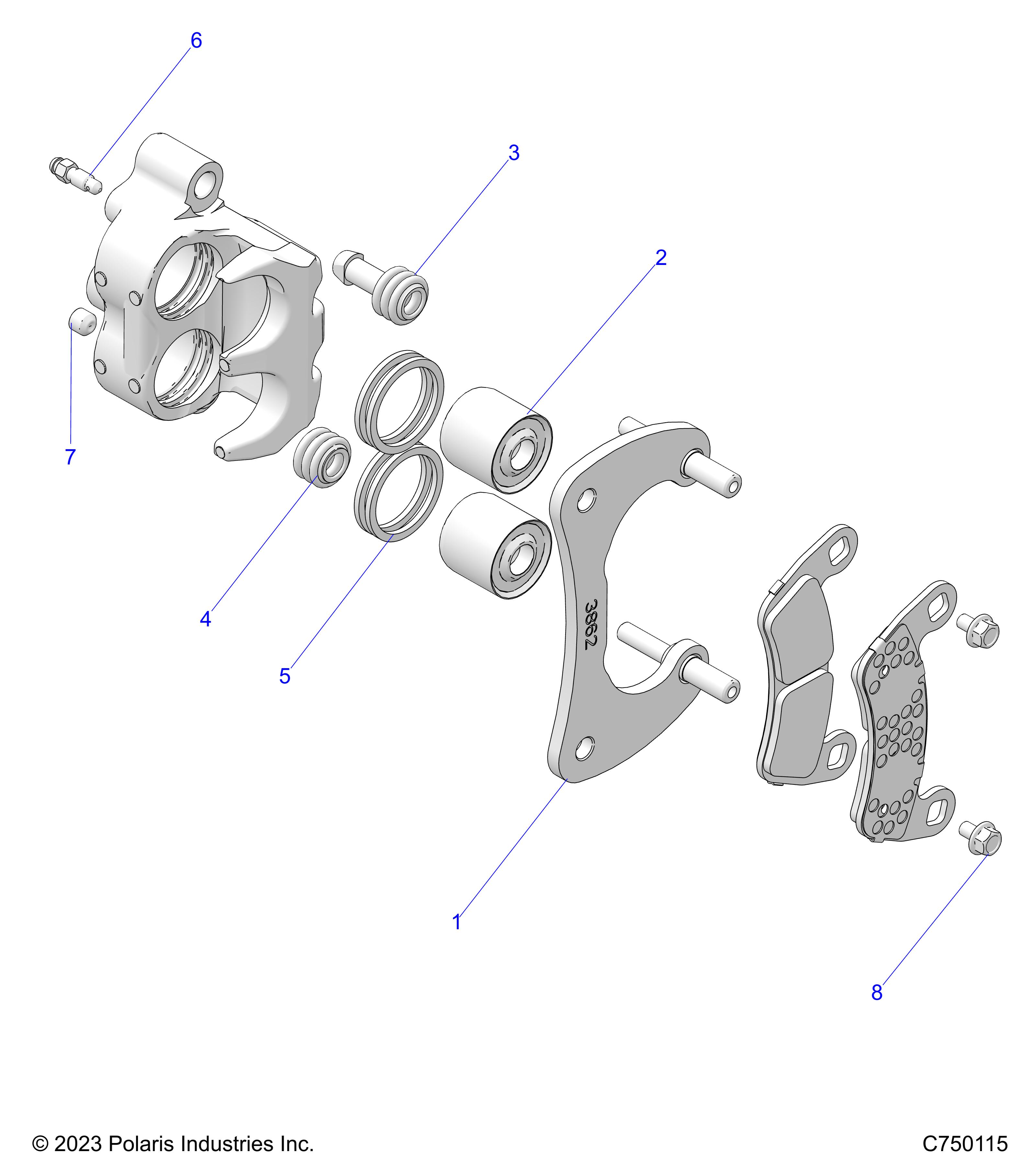 BRAKES, CALIPER, REAR - Z25R4E2KA4/B4  (C750115)