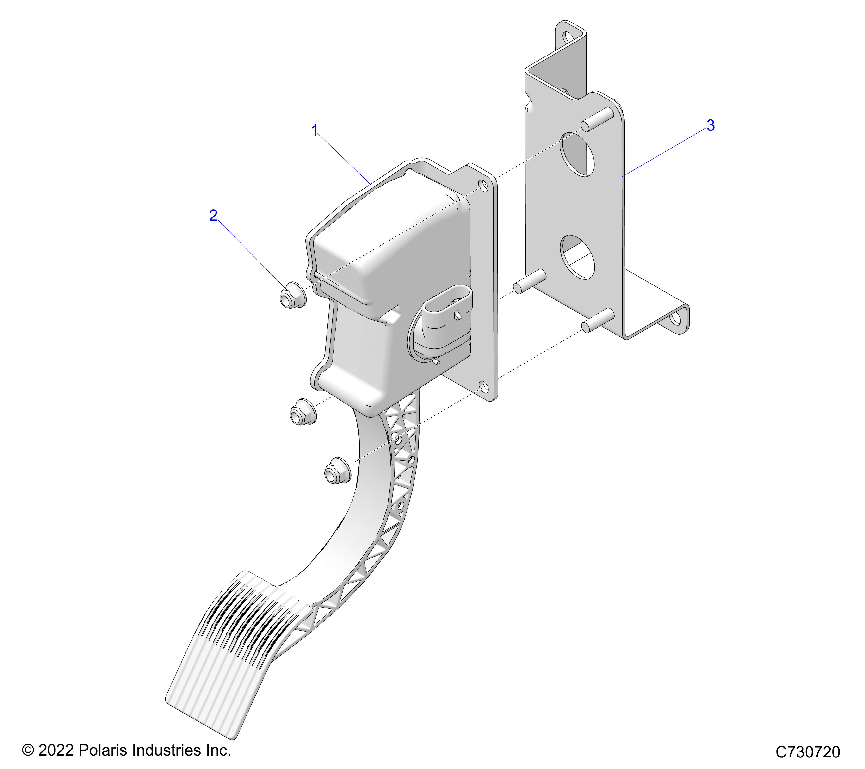 ENGINE, THROTTLE PEDAL - R23CDA57A1 (C730720)