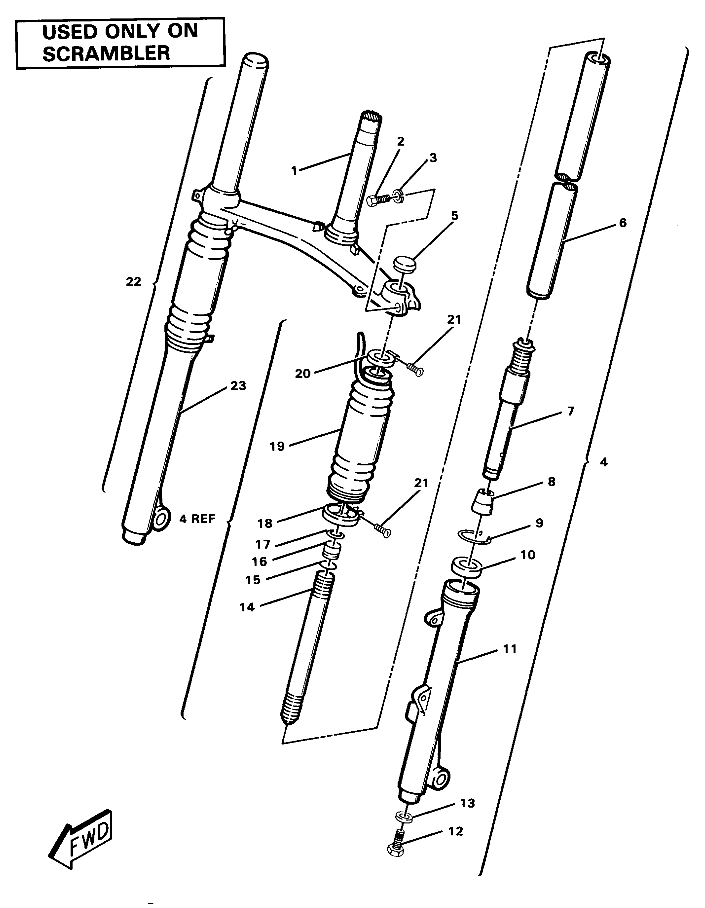 Front Fork Assembly-Scrambler (4911701170020A)