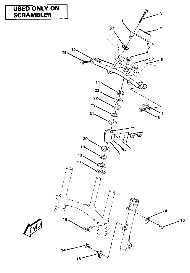 Steering Assembly-Scrambler (4911701170022A)