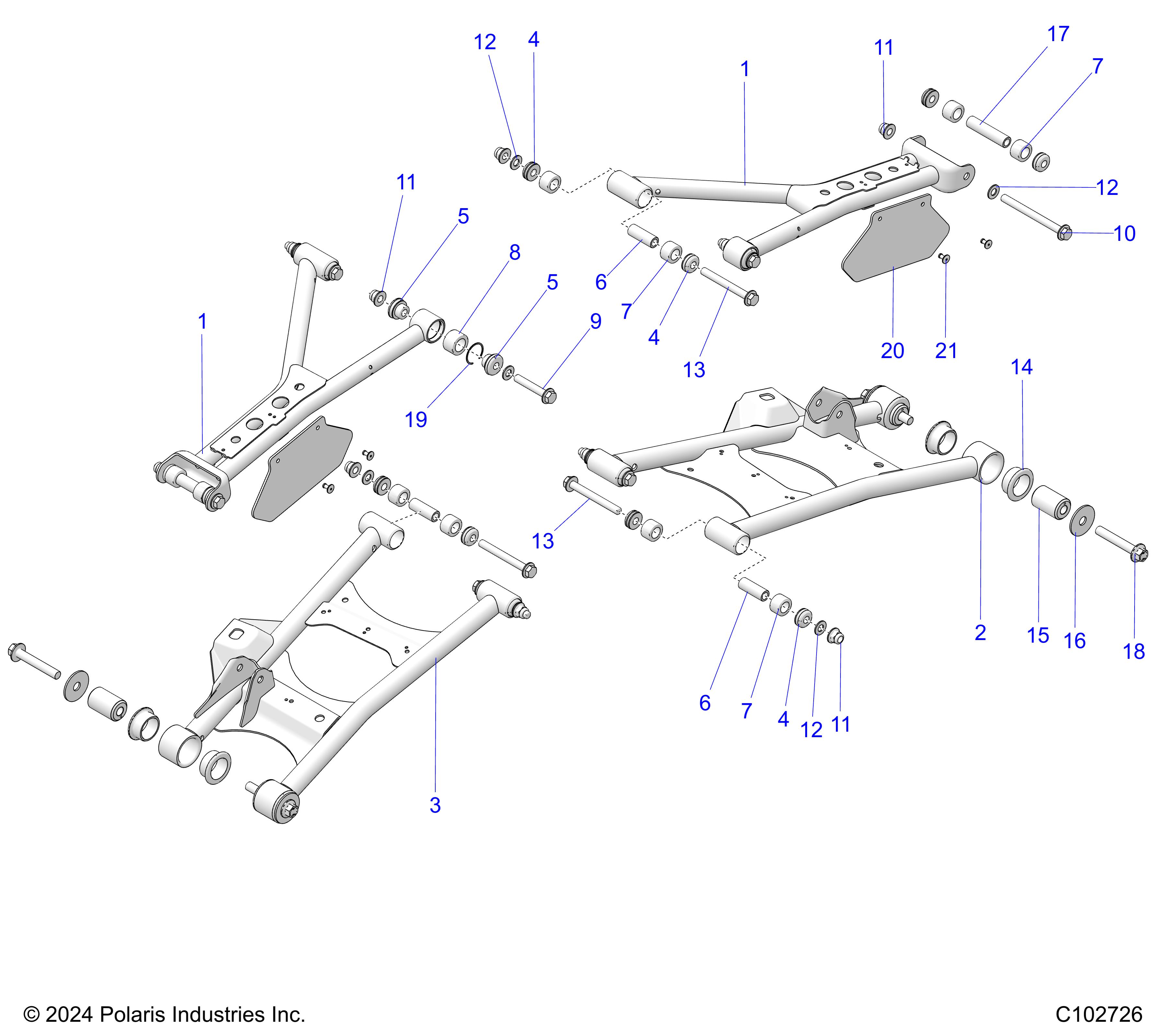 SUSPENSION, REAR - A25SLE95CF/FF (C102726)