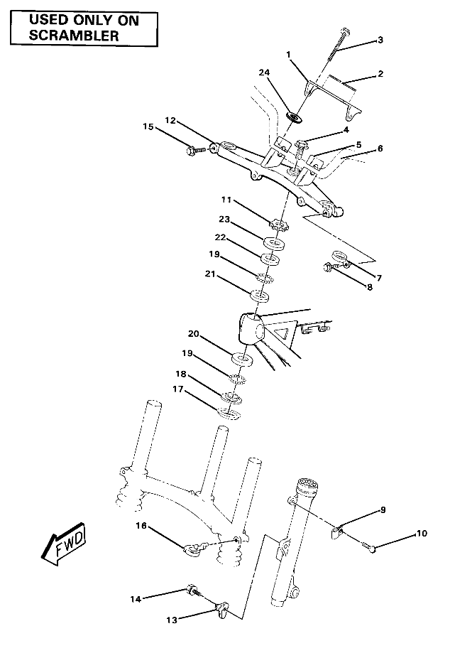 Steering Assembly-Scrambler (4911991199022A)