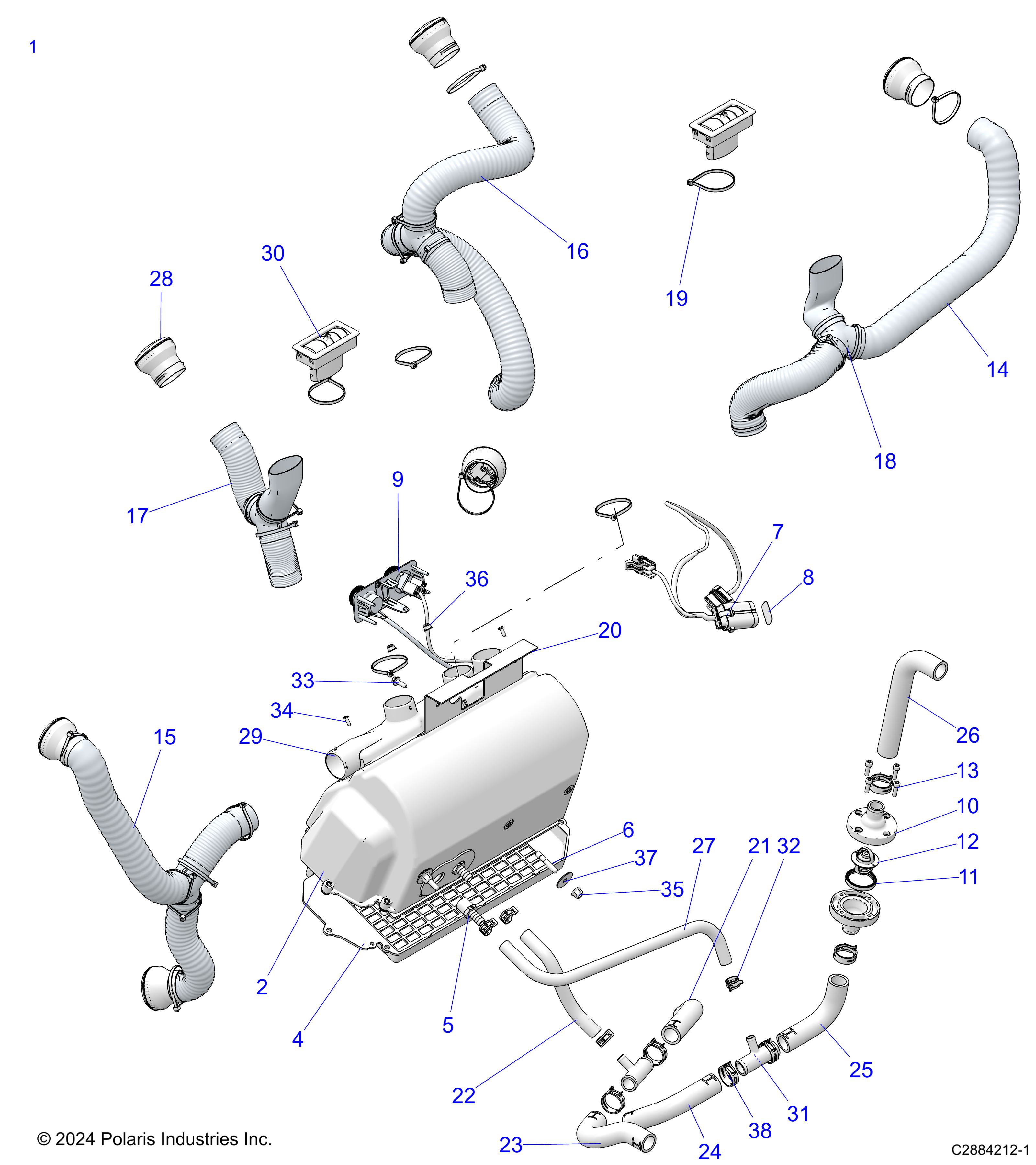 BODY, HEATER - D25P4F99A4/V99A4/B4/Y99A4 (C2884212)