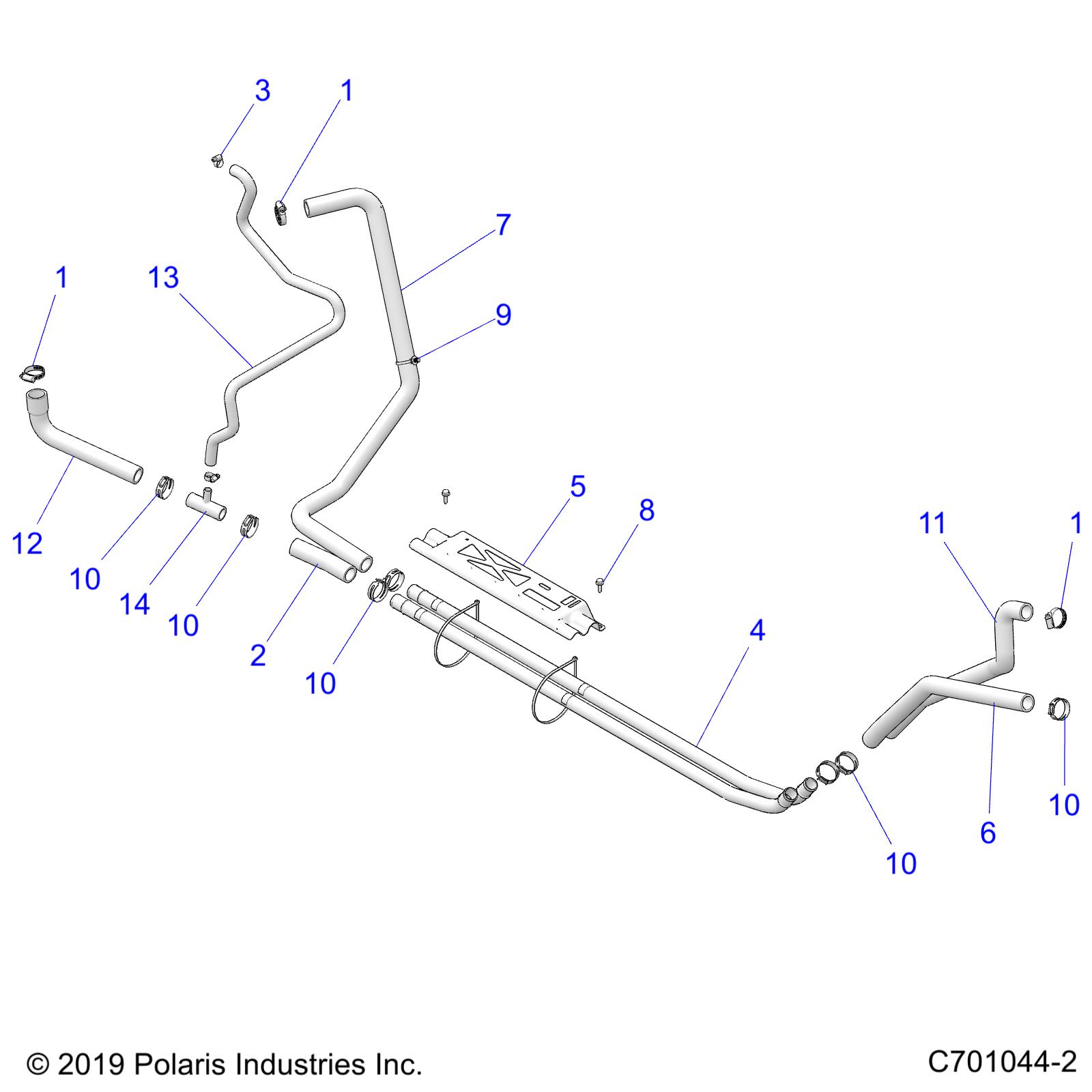 ENGINE, COOLING HOSES - Z20CHA57A2/E57AM (C701044-2)