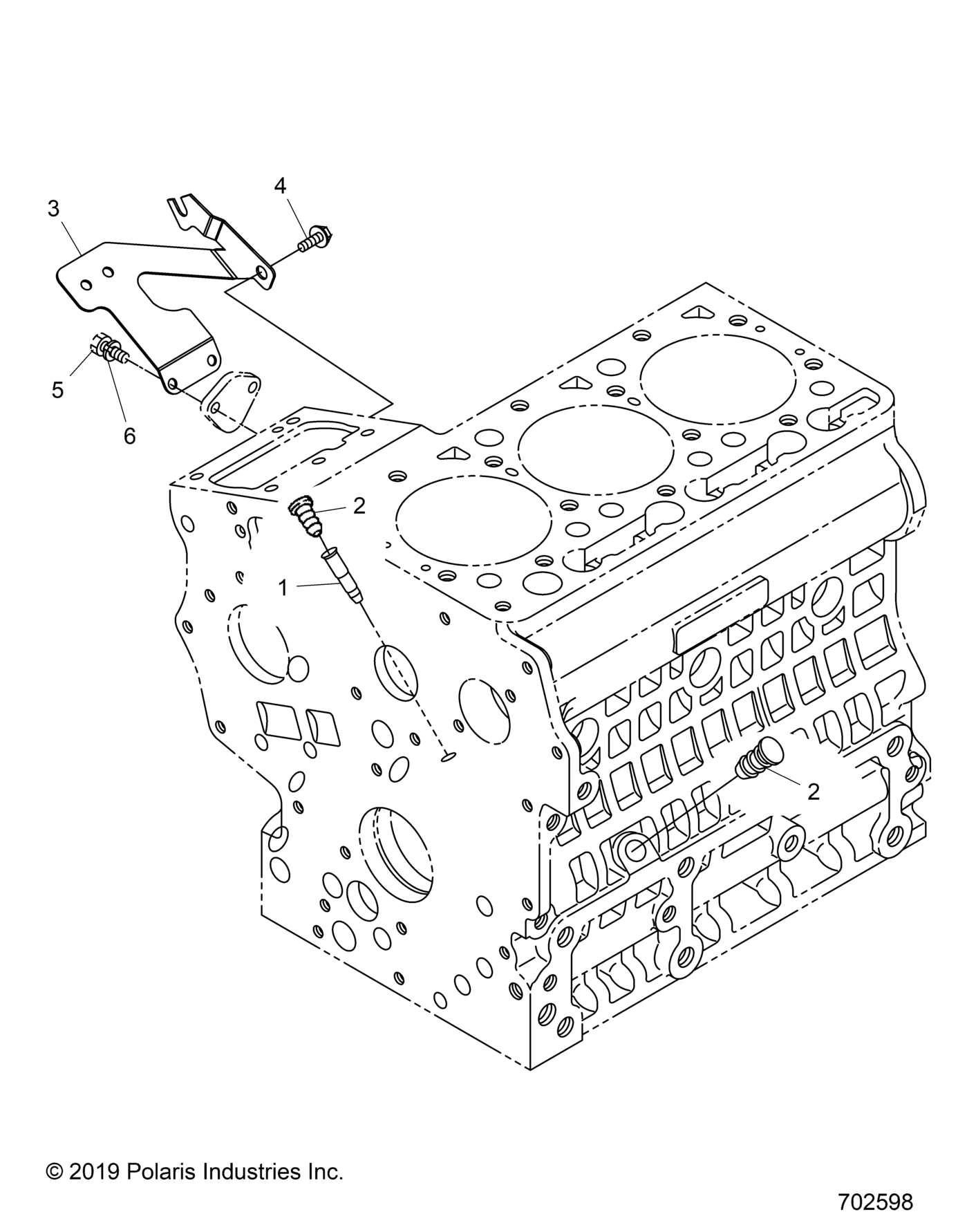 ENGINE, CABLE BRACKET - D26P4ED4D4 (702598)