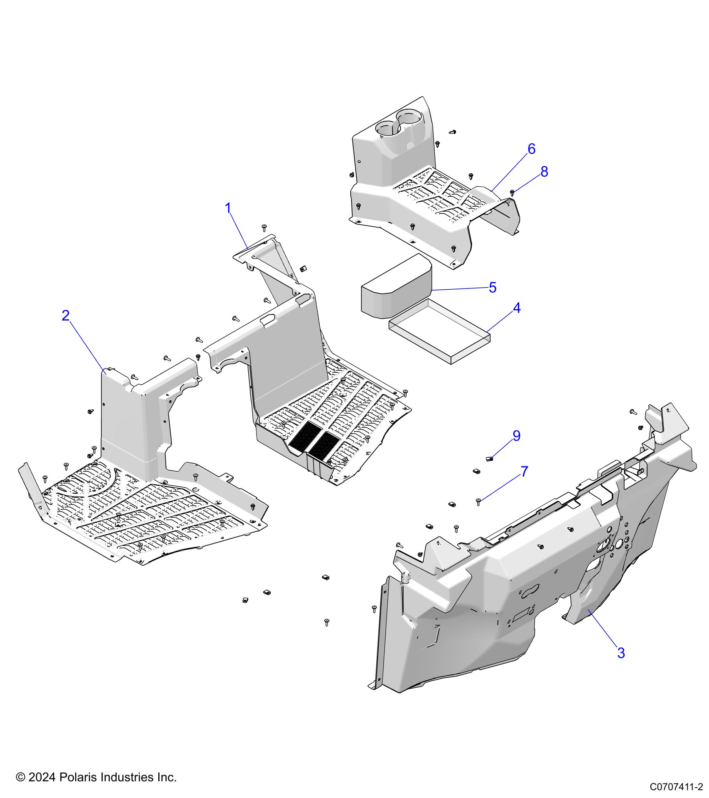 BODY, FLOOR - D25E3CC2B4/UC2B4 (C0707411-2)