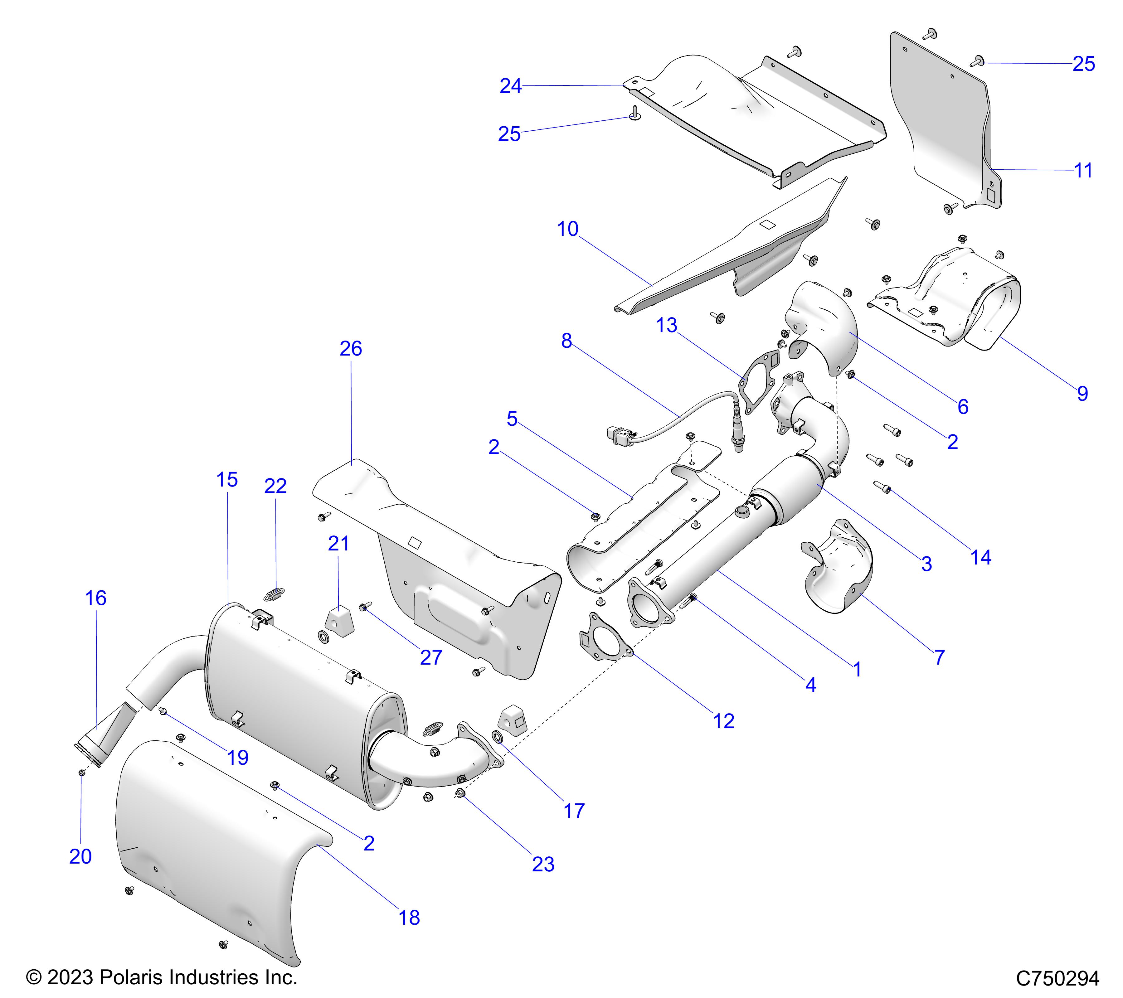 ENGINE, EXHAUST - Z25XPE92A/92B (C750294)