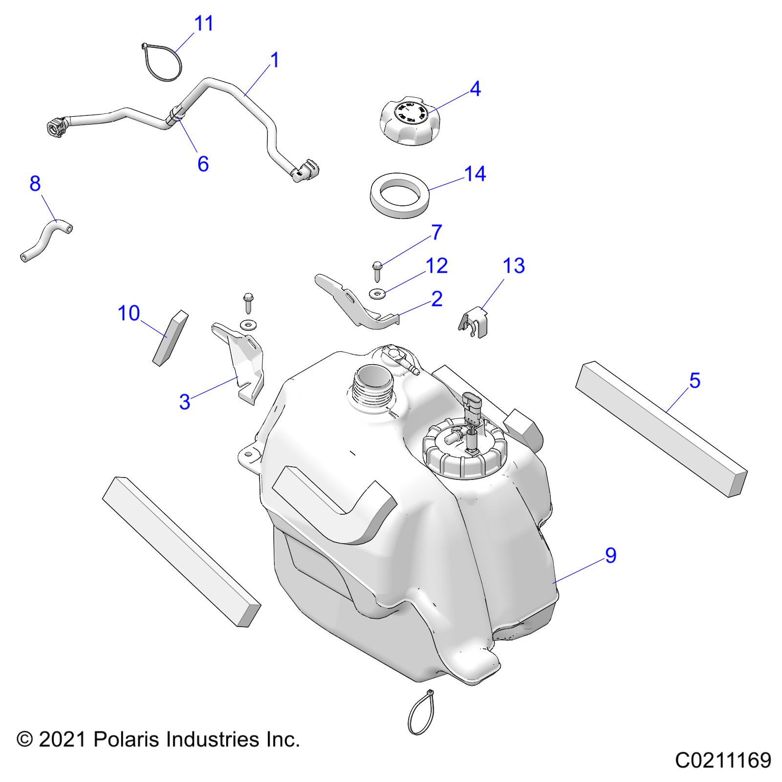 BODY, FUEL TANK ASM. - A21SJE57AX/BX (C0211169)