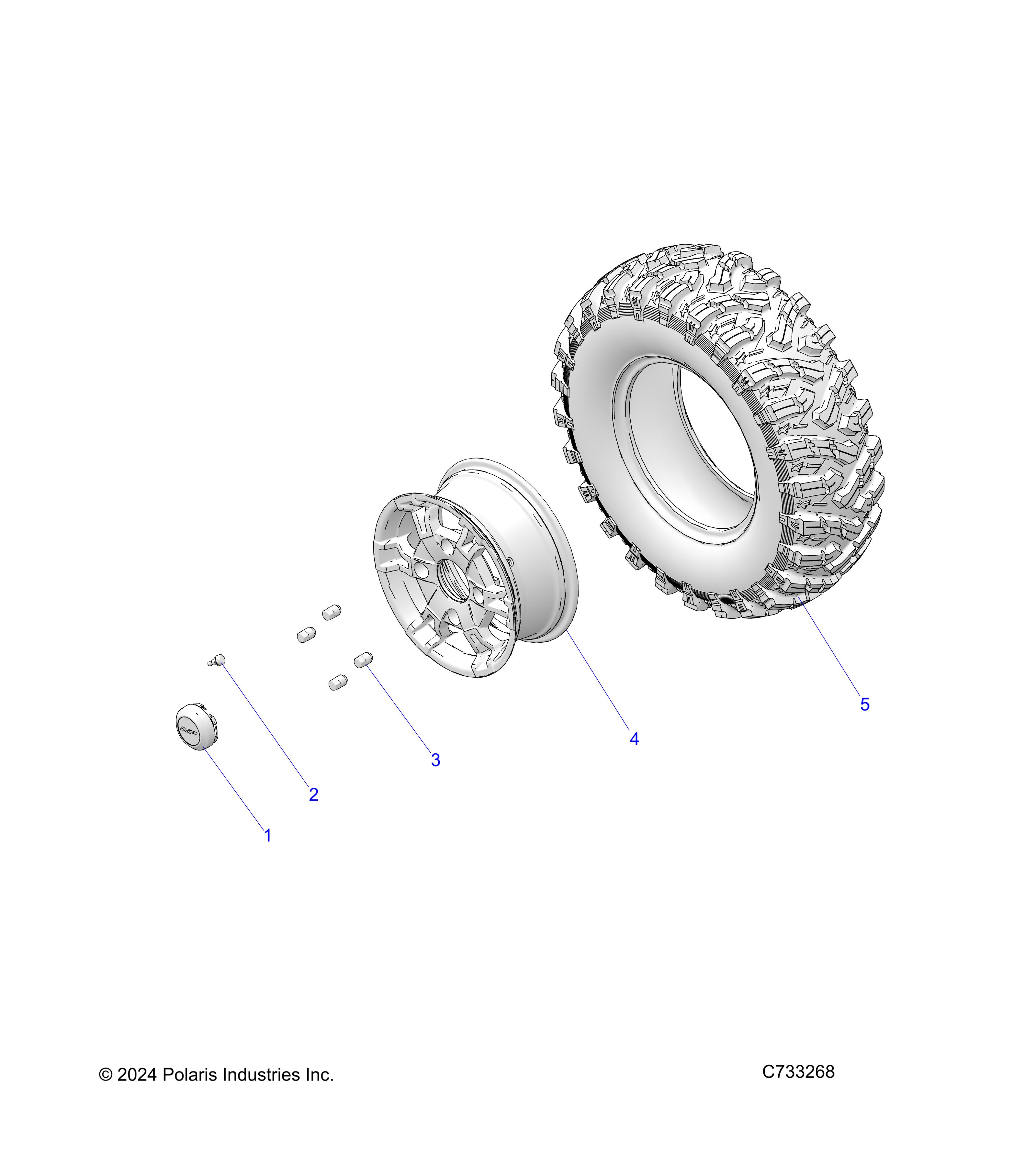 WHEELS, FRONT - R25RSF99AY/AL (C733268)