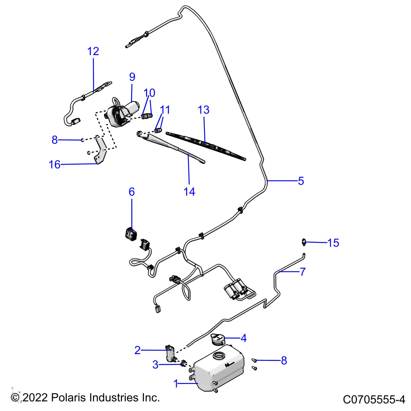 BODY, WATER BOTTLE PUMP ASM AND WIPER KIT - (R23RRV99AC/RR299AC) (C0705555-4)