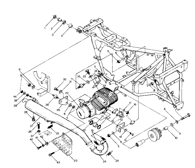 Engine and Muffler Mounting (4913491349005A)