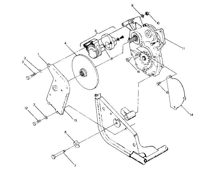 Right Hand Gearcase & Brake Mounting (4913491349029A)