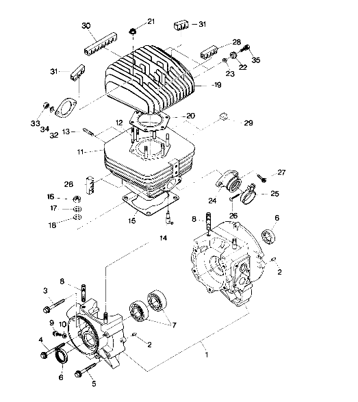 Crankcase and Cylinder Assembly (4913491349031A)