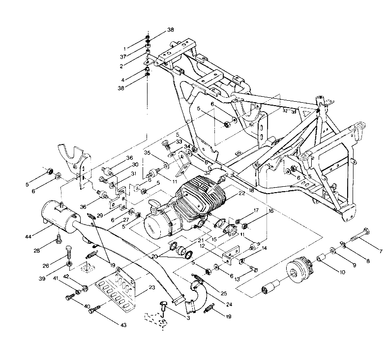 Engine and Muffler Mounting (4913501350005A)