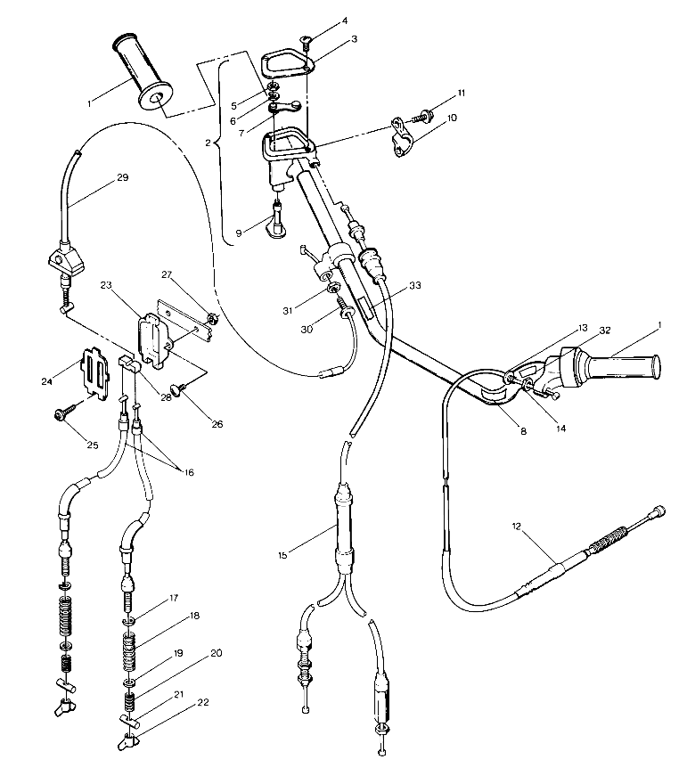 Hand Control Cable Assembly (4913501350013A)