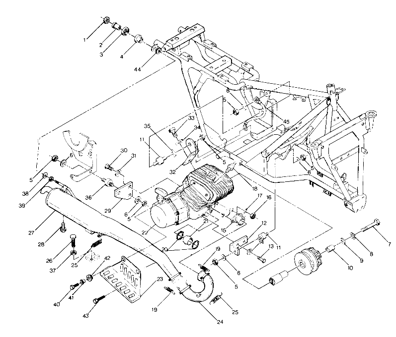 Engine and Muffler Mounting (4913511351005A)