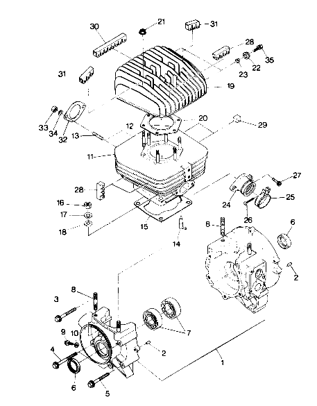 Crankcase and Cylinder Assembly (4913511351038A)