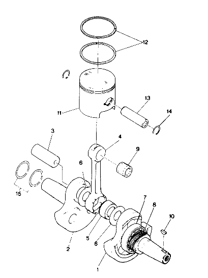 Crankshaft and Piston Assembly (4913511351039A)